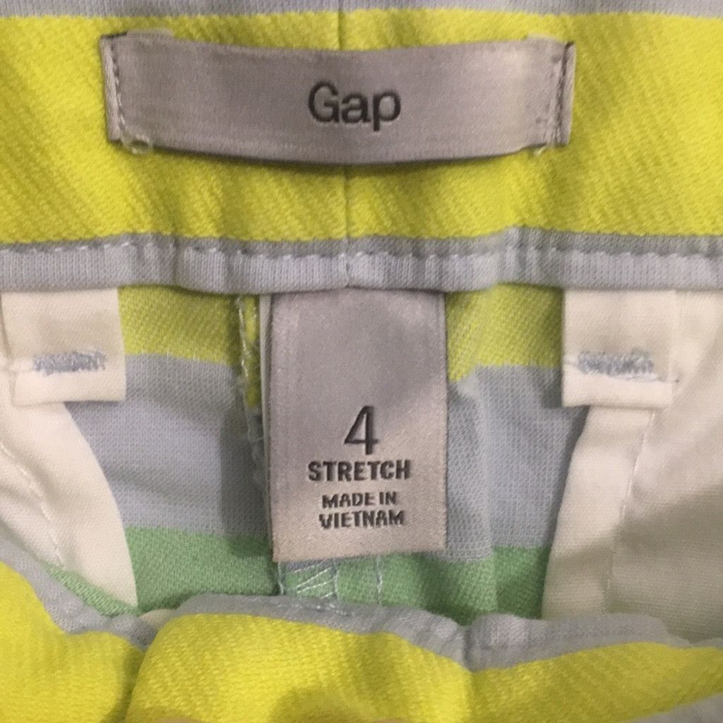 Gap Gap Green and Yellow Striped Stretch Jeans: Size 4 Size 27" / US 4 / IT 40 - 5 Thumbnail