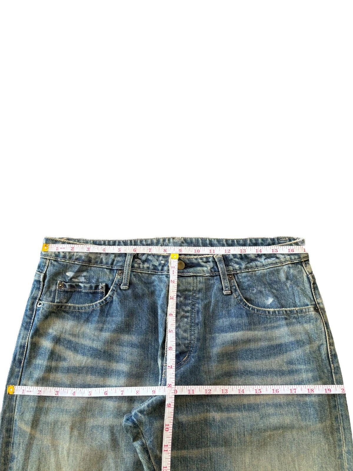 Kapital Vintage Japanese Brand Mud Wash Patch Distress Baggy Jeans Size US 34 / EU 50 - 6 Thumbnail
