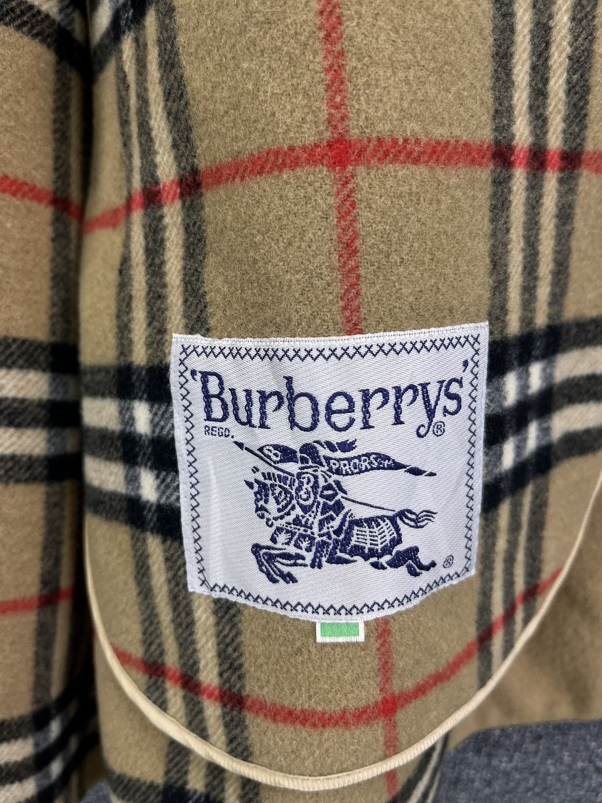 Burberry × Vintage Vintage 90s Burberry Double Breasted Wool Jacket Size L / US 10 / IT 46 - 8 Thumbnail