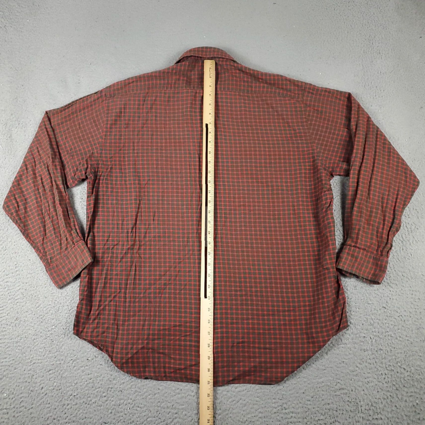Tommy Hilfiger Tommy Hilfiger Button-Up Shirt Mens Medium Red Plaid Casual Long Sleeve Regular Fit Size US M / EU 48-50 / 2 - 4 Thumbnail