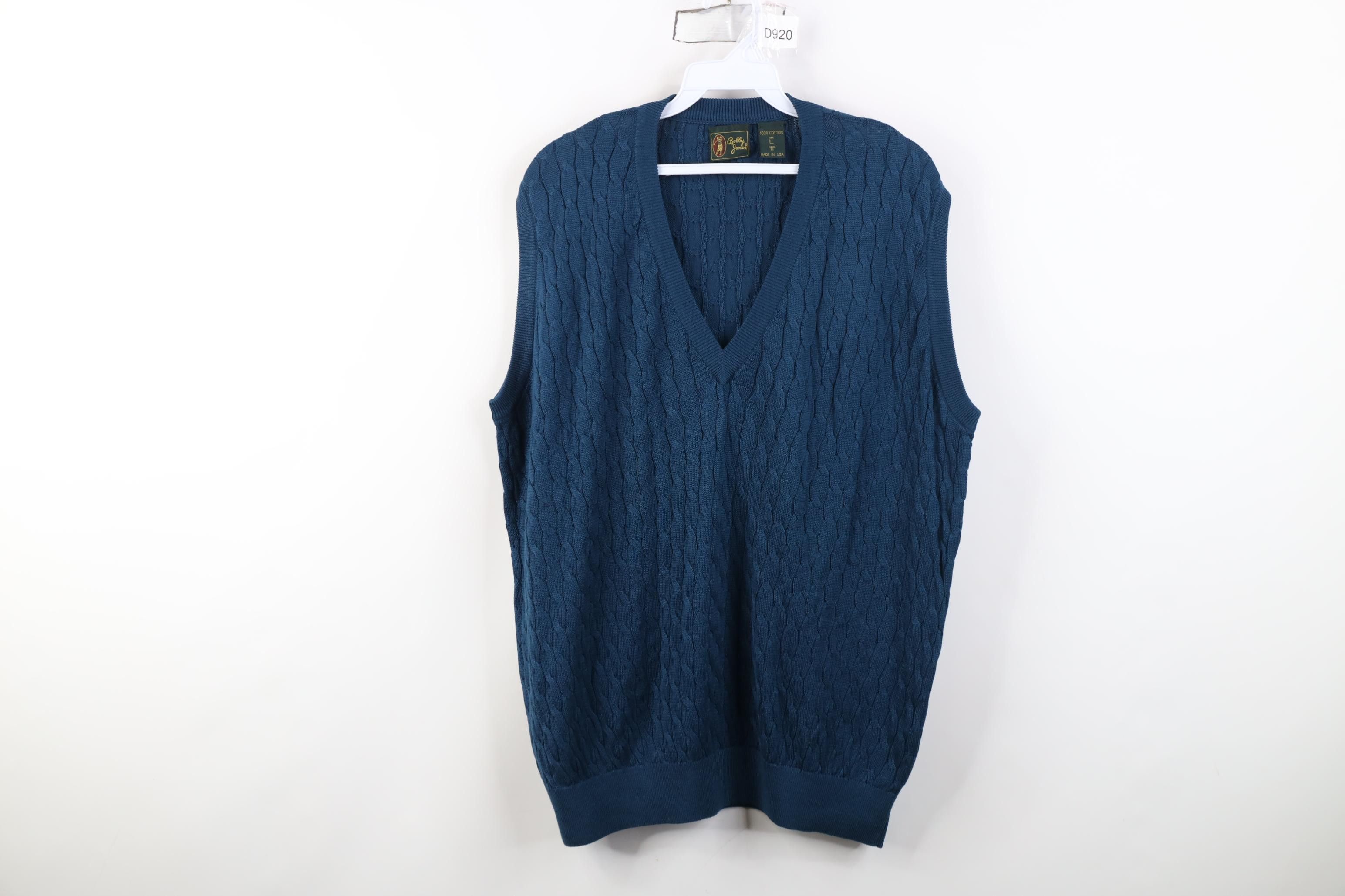 Vintage Vintage 90s Streetwear Cable Knit Golf Sweater Vest USA Size US L / EU 52-54 / 3 - 1 Thumbnail