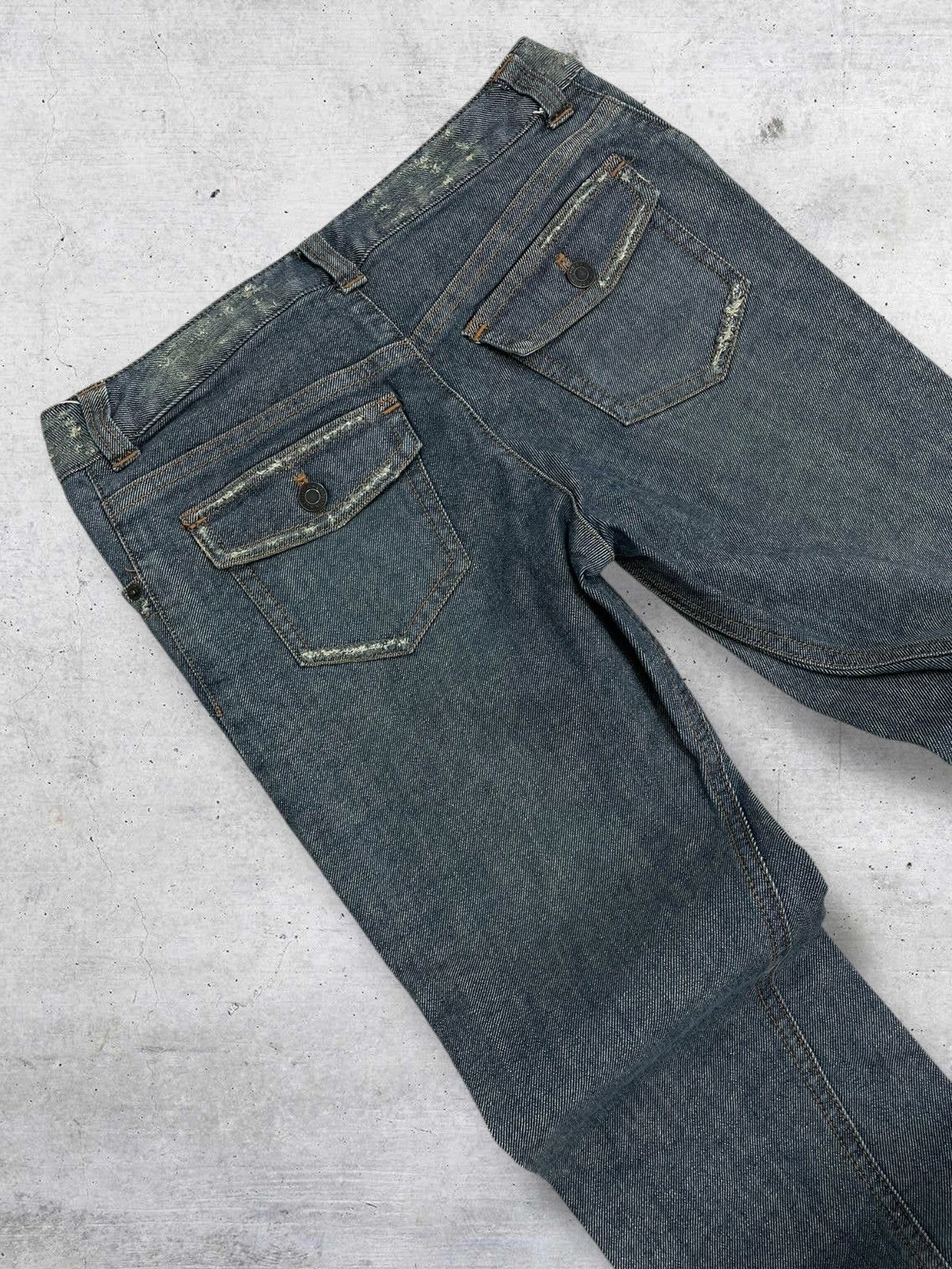 If Six Was Nine VINTAGE MK KLEIN 90S JAPAN DESIGNER FLARED RETRO STYLE DENIM Size US 30 / EU 46 - 14 Thumbnail