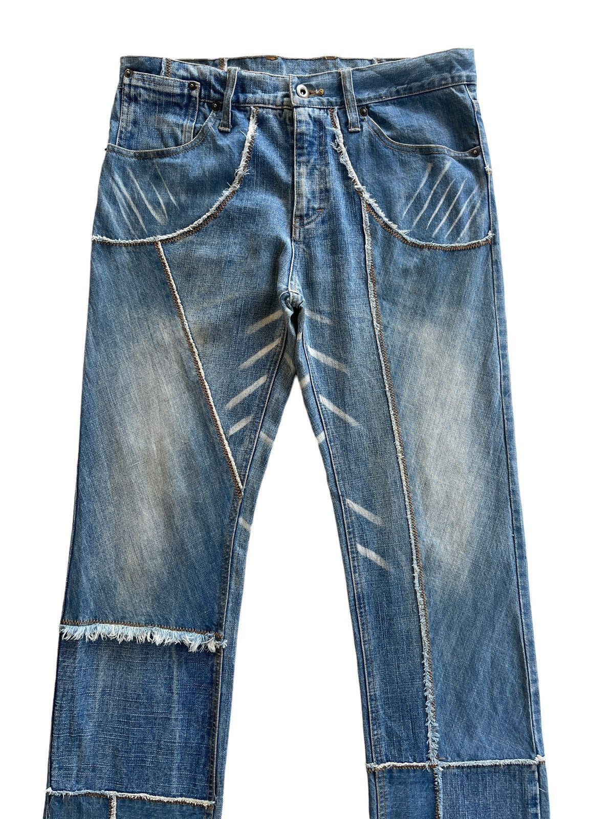 Japanese Brand Vintage Mcdivision Patchwork Distressed Denim Size US 30 / EU 46 - 8 Thumbnail