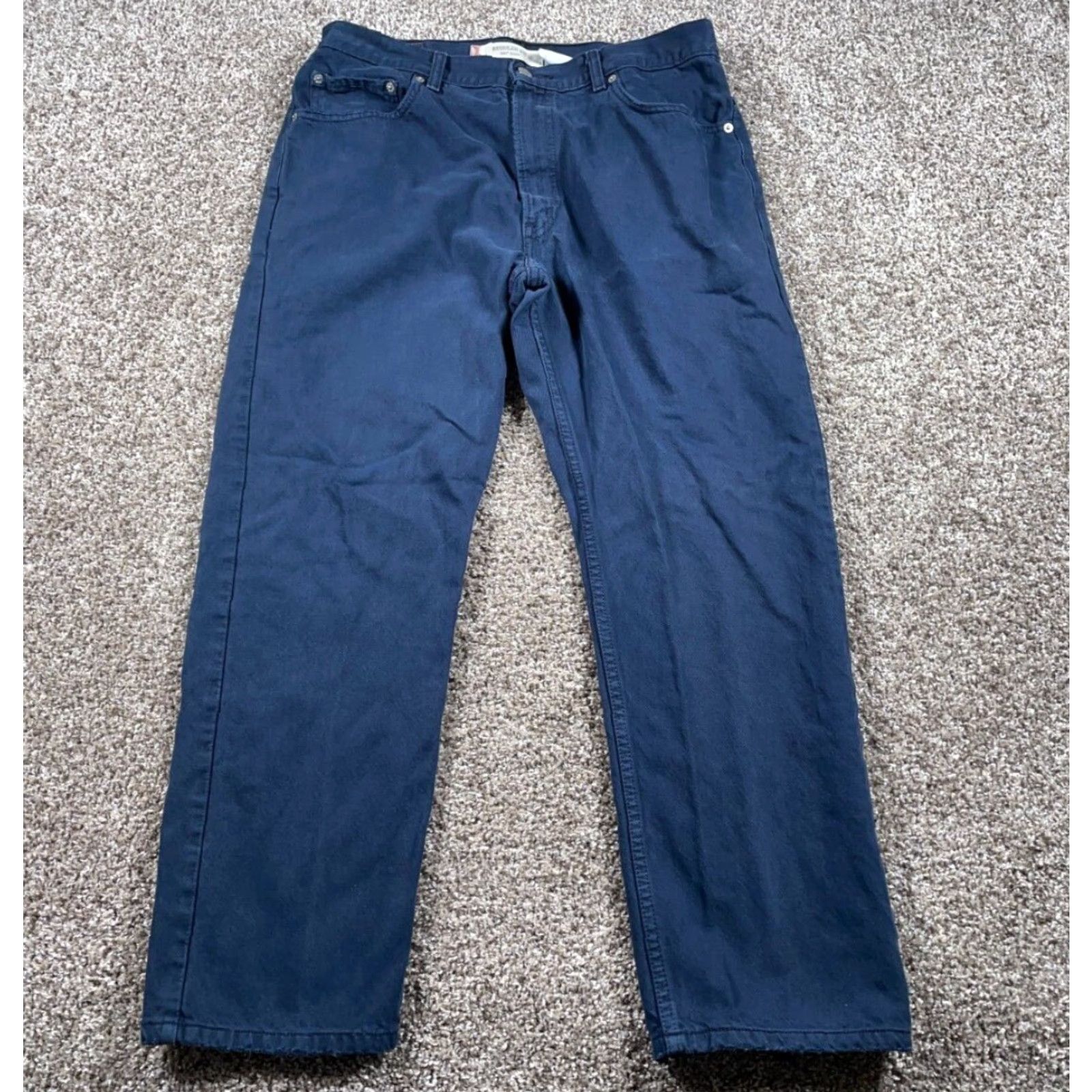 Levi's VINTAGE Levi's 505 Regular Fit Jeans Men's 34 x 28 Dark Blue Denim 90s Retro Grunge Size US 34 / EU 50 - 2 Thumbnail