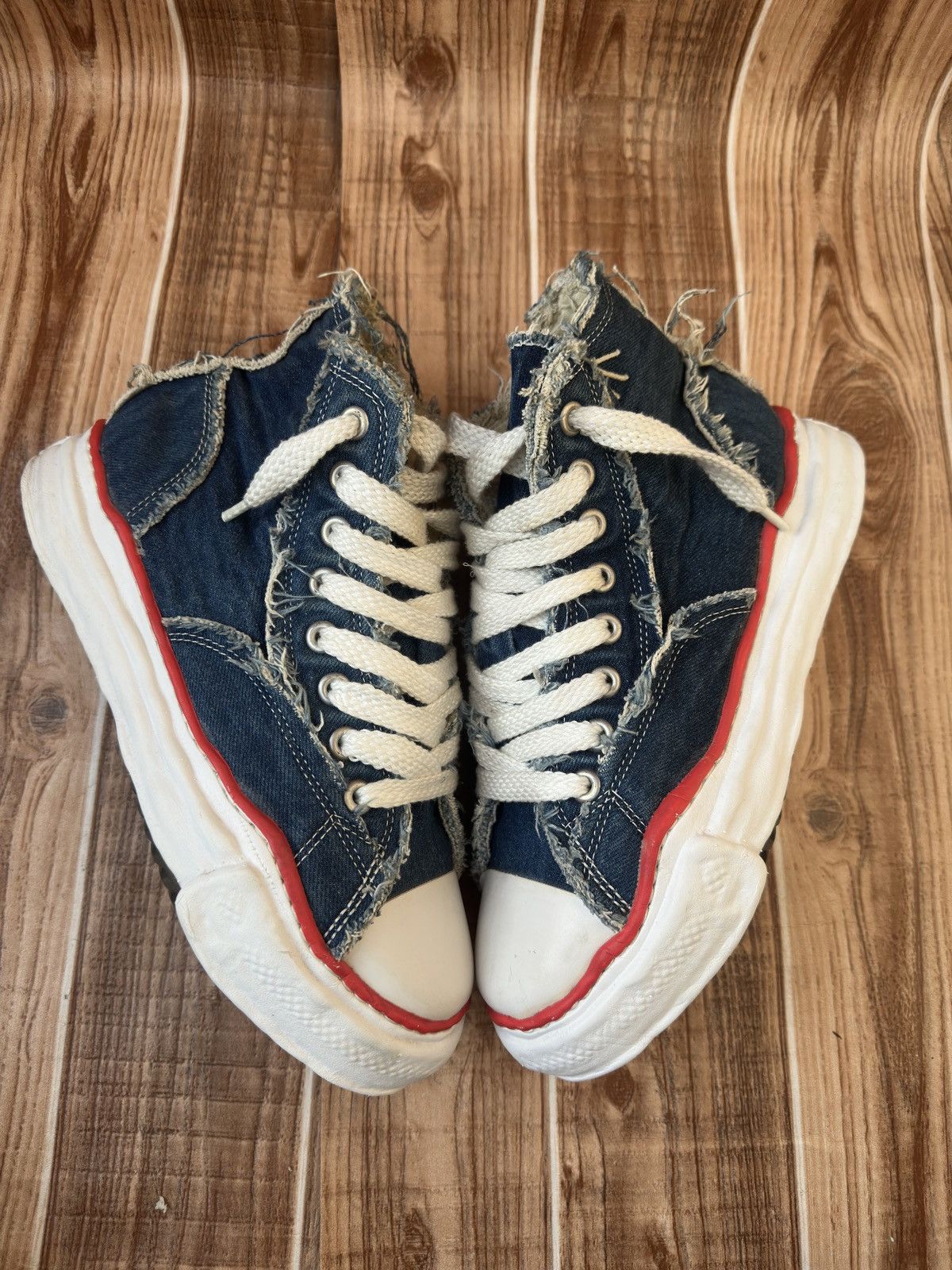 Maison MIHARA YASUHIRO × Nigel Cabourn MMY Denim x Nigel Cabourn Melted Sole Sneakers Size US 8 / EU 41 - 8 Thumbnail
