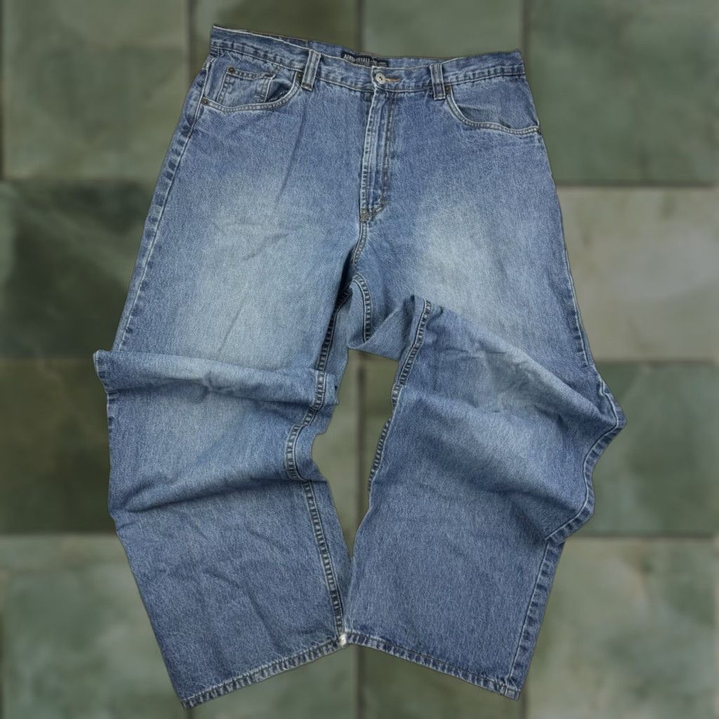 Vintage Vintage Aeropostale Baggy Jeans Adult 34x33 Blue Wide Leg Grunge Punk Skater Y2K Size US 34 / EU 50 - 1 Thumbnail