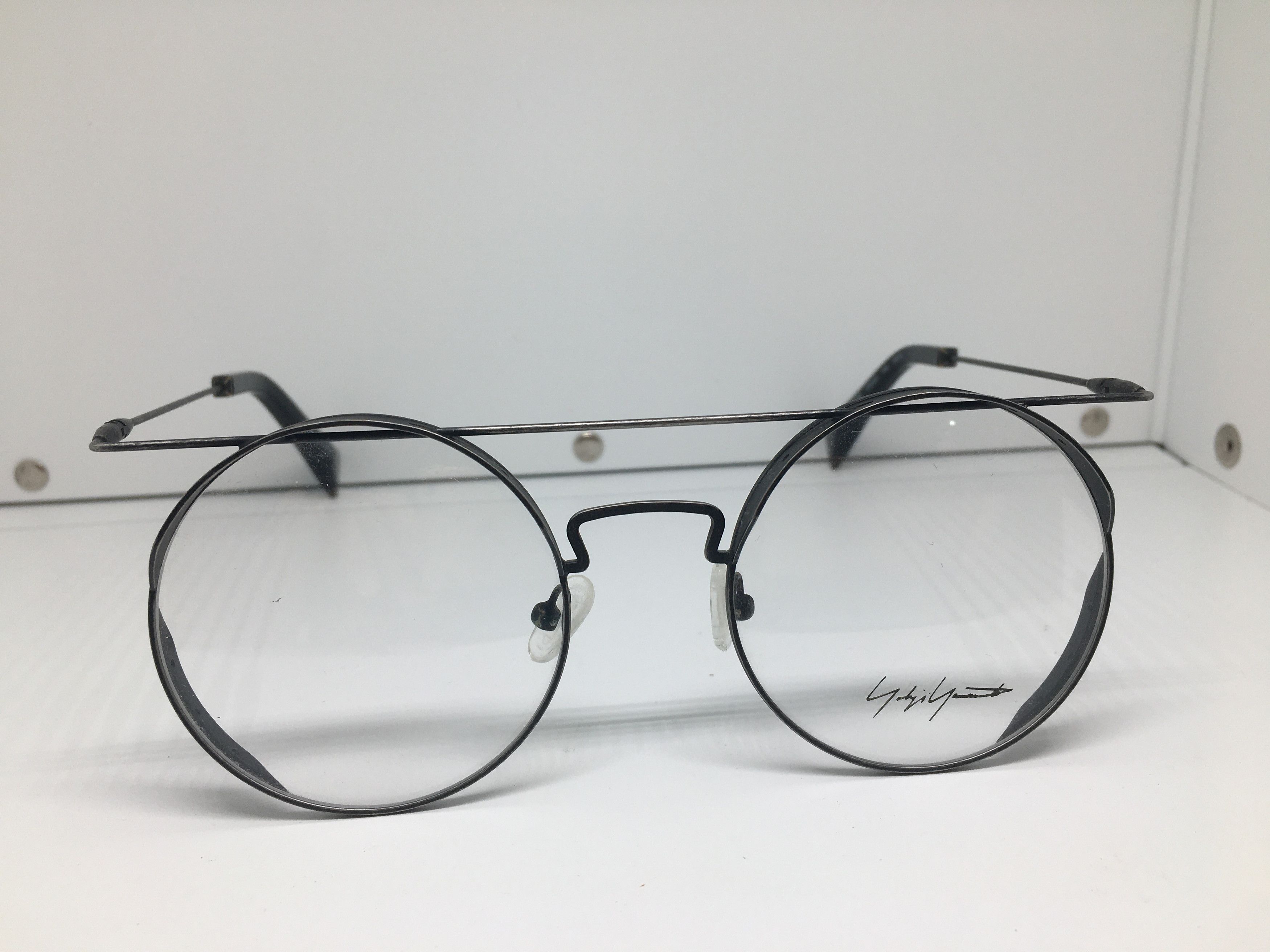 Yohji Yamamoto Yohji Yamamoto YY7019 Antique Silver Round Eyeglasses Frame Size ONE SIZE - 2 Thumbnail