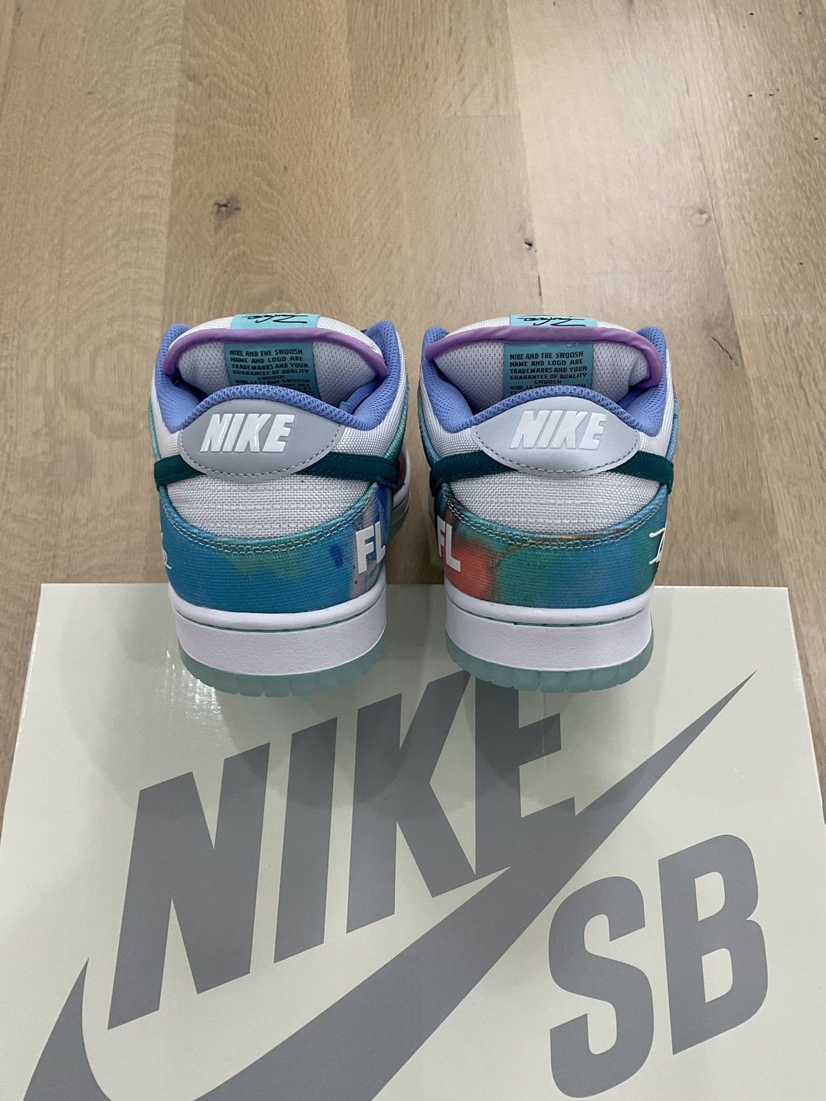 Futura × Nike Nike SB x Futura Laboratories Dunk Low Pro Bleached Aqua Size US 10 / EU 43 - 3 Thumbnail