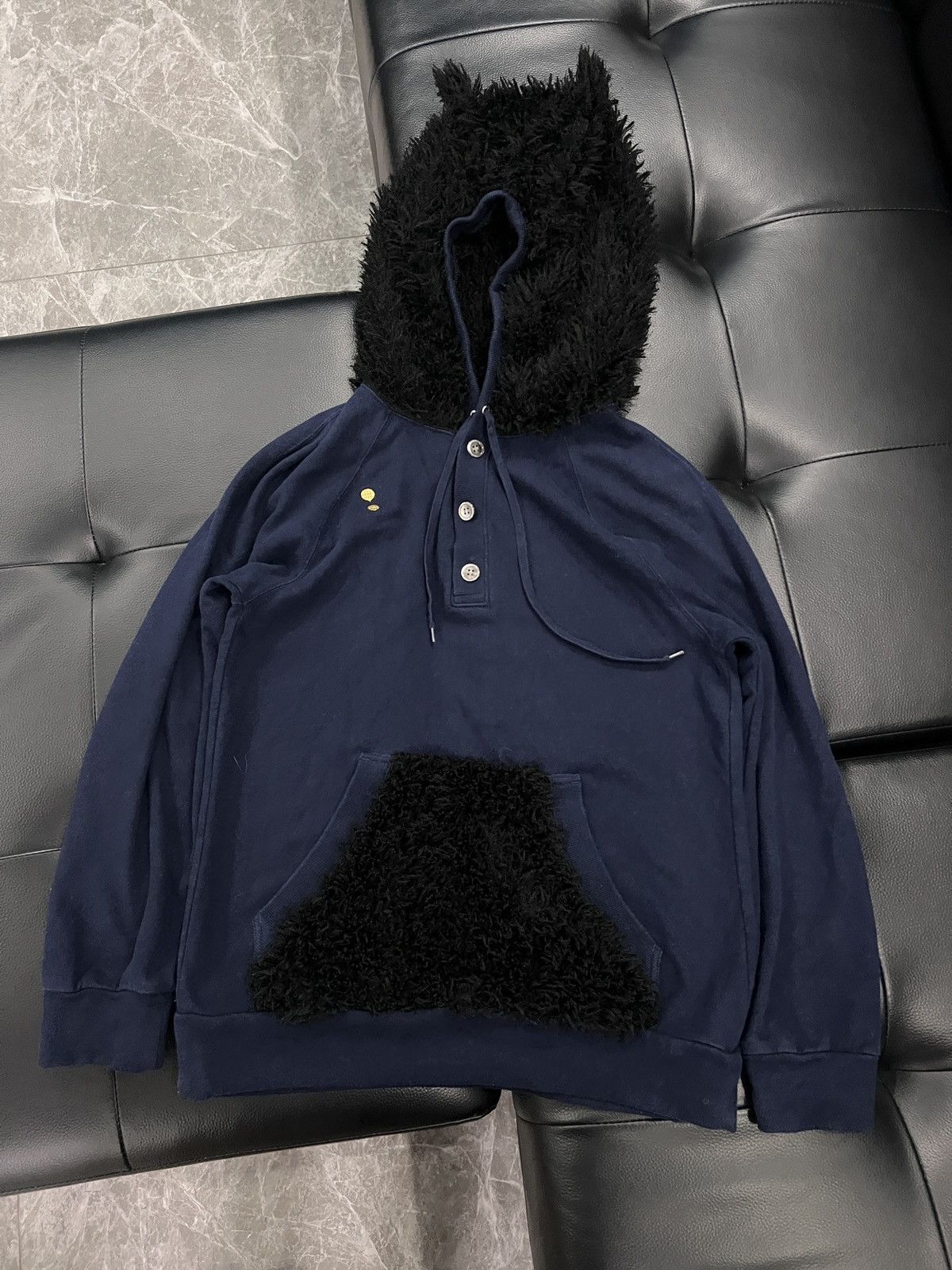 mercibeaucoup mercibeaucoup, Bear Ear Fleece Button Hoodie Size US L / EU 52-54 / 3 - 1 Thumbnail