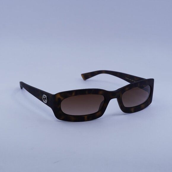Gucci Gucci GG1786S 002 Sunglasses Dark Havana Rectangle Frame Size ONE SIZE - 1 Thumbnail