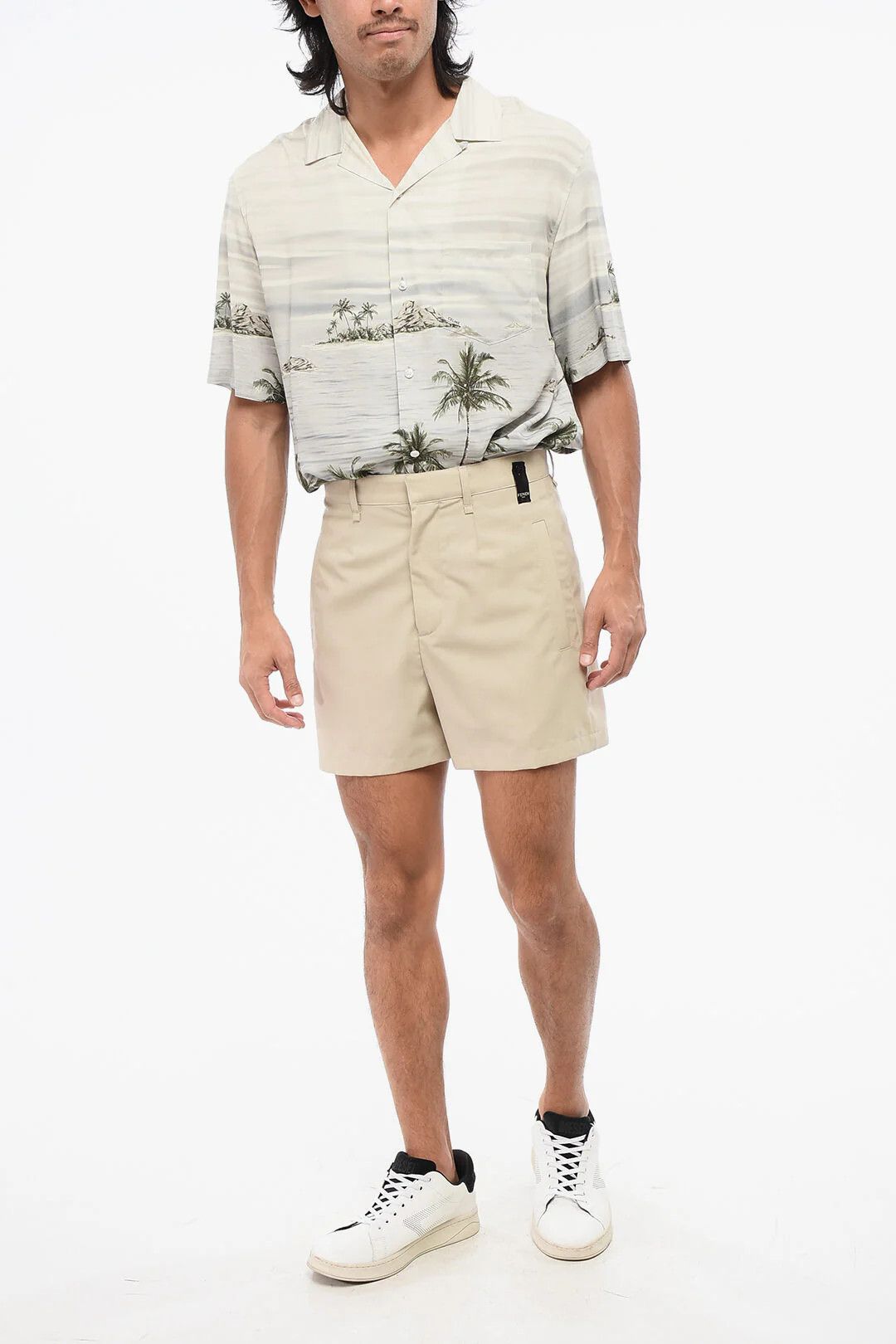Fendi og1mm0426 Virgin Wool Short in Beige Size US 30 / EU 46 - 4 Thumbnail