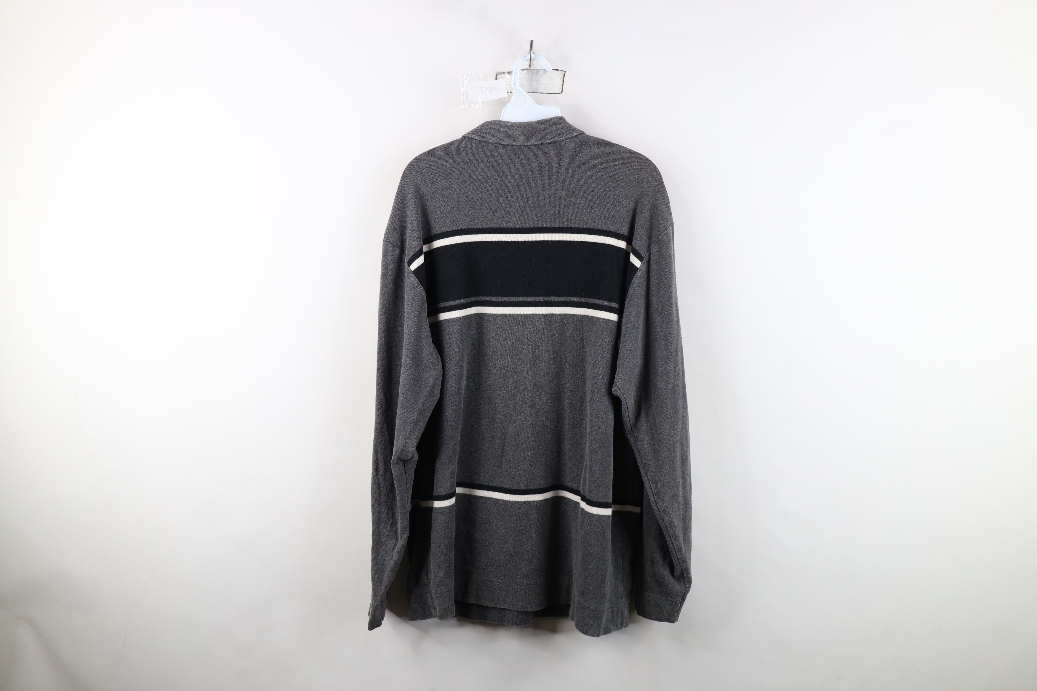 Nautica Vintage 90s Nautica Heavy Ribbed Knit Long Sleeve Rugby Polo Size US L / EU 52-54 / 3 - 10 Thumbnail