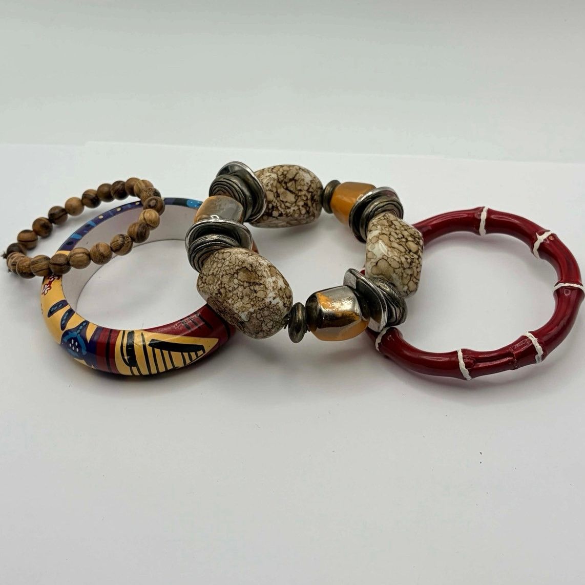 Other Red & Tan Beaded Bracelet Bundle Size ONE SIZE - 4 Thumbnail
