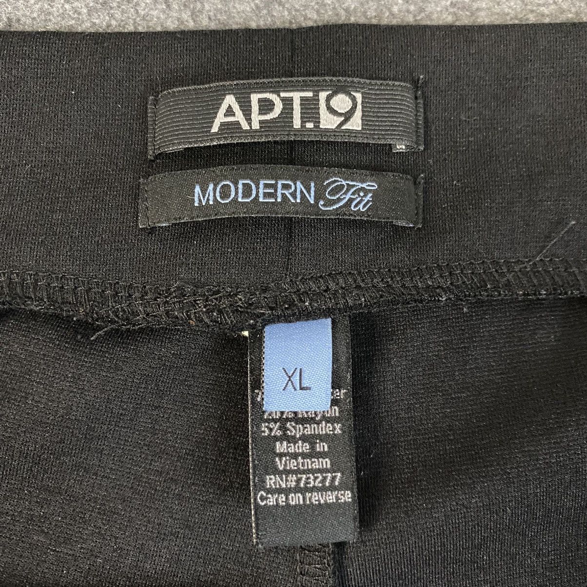 Apt. 9 Apt 9 Pull On Pants Womens Black Modern Fit Stretchy XL Size 37" - 7 Thumbnail
