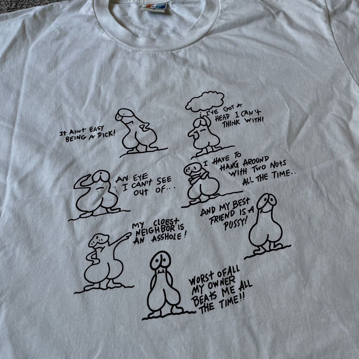 Vintage Vintage Y2K Graphic Tee Funny Slogan Print Indie Cream M Size US M / EU 48-50 / 2 - 4 Thumbnail