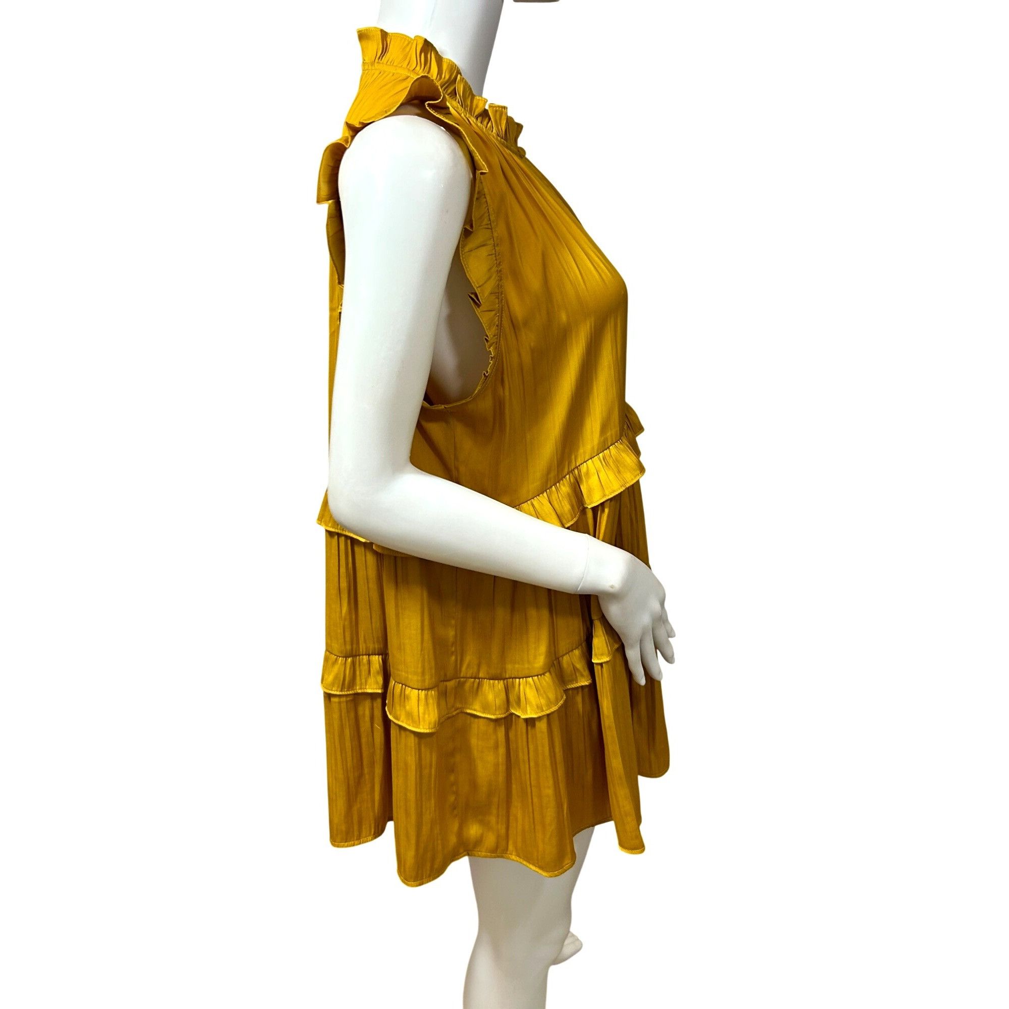 Anthropologie Anthropologie Top M Honey Yellow Tiered Sleeveless Ruffles B Size M / US 6-8 / IT 42-44 - 4 Thumbnail