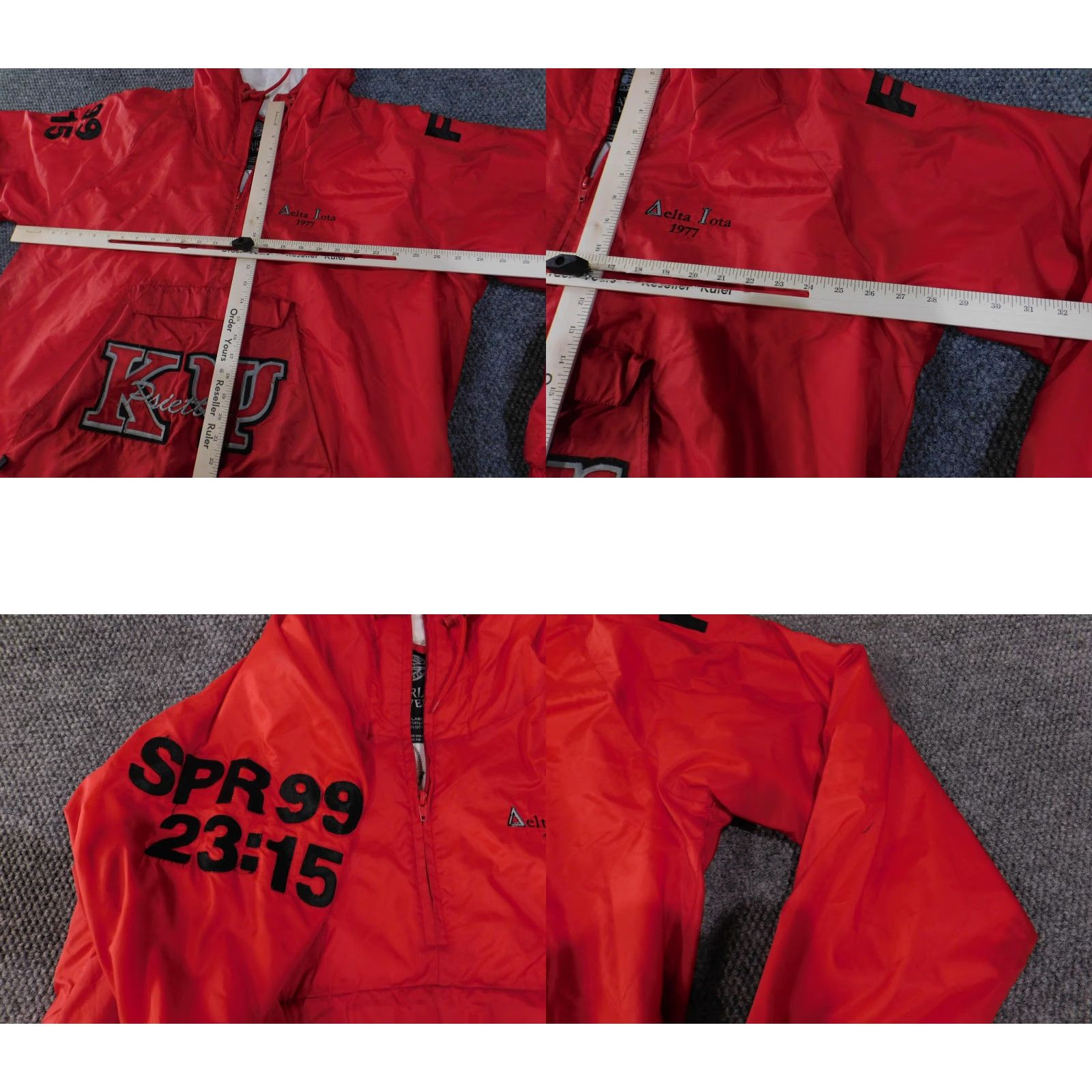 Delta VINTAGE Charles River Jacket Mens 2XL Red Delta Iota Kappa Psi FAMU Pullover 90s Size US XXL / EU 58 / 5 - 8 Thumbnail