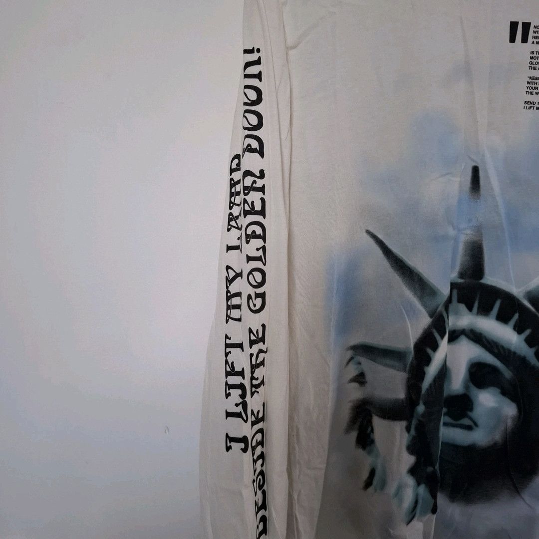 Off-White OFF-WHITE Beige Statue Of Liberty Long Sleeve Cotton Shirt Size US S / EU 44-46 / 1 - 5 Thumbnail