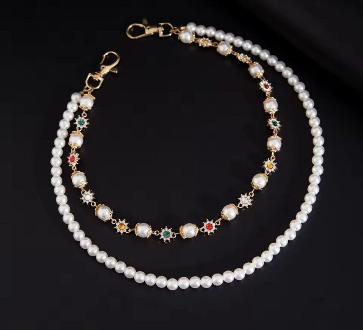 Other Exquisite Imitation Pearl Keychain Wallet Belt Chain Size ONE SIZE - 5 Thumbnail