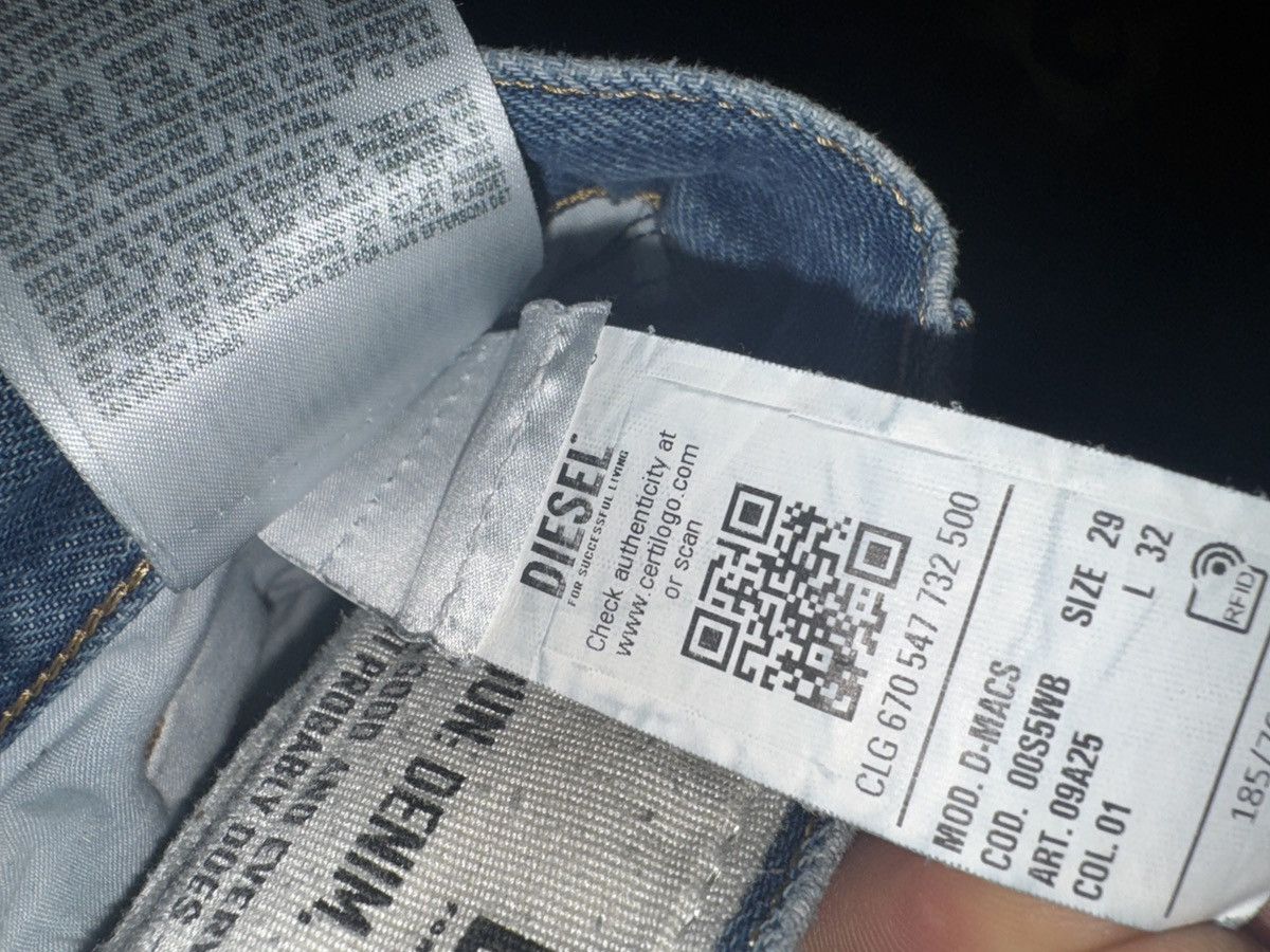Diesel Diesel D-MACS Straight Jeans W29 L32 Size US 29 - 15 Thumbnail