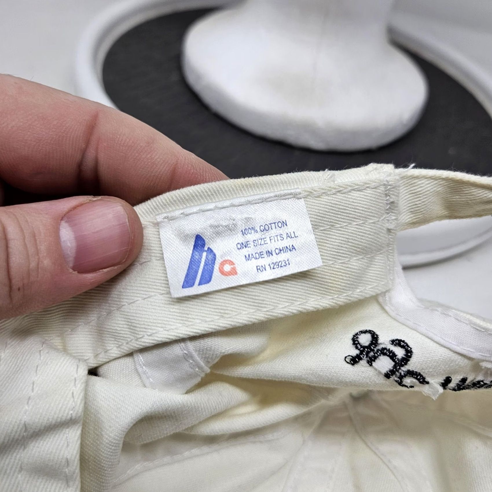 Vintage DYC Mini Meet Hat Cap Strap Back One Size White Anime Mens Baseball Size ONE SIZE - 7 Thumbnail
