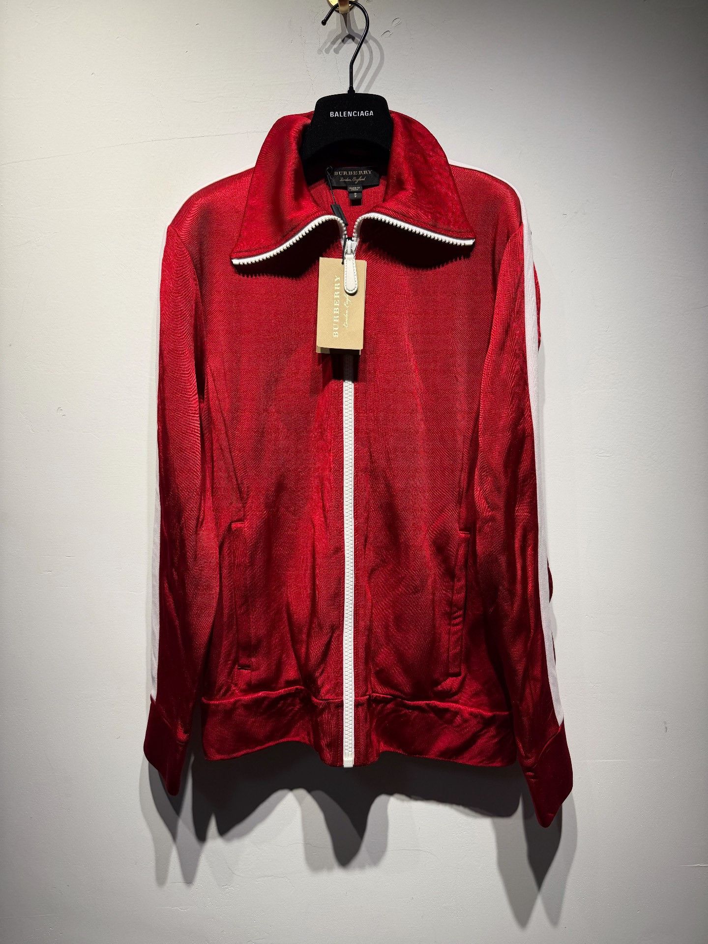 Burberry Burberry Silk Red Jacket S Women Size S / US 4 / IT 40 - 1 Thumbnail