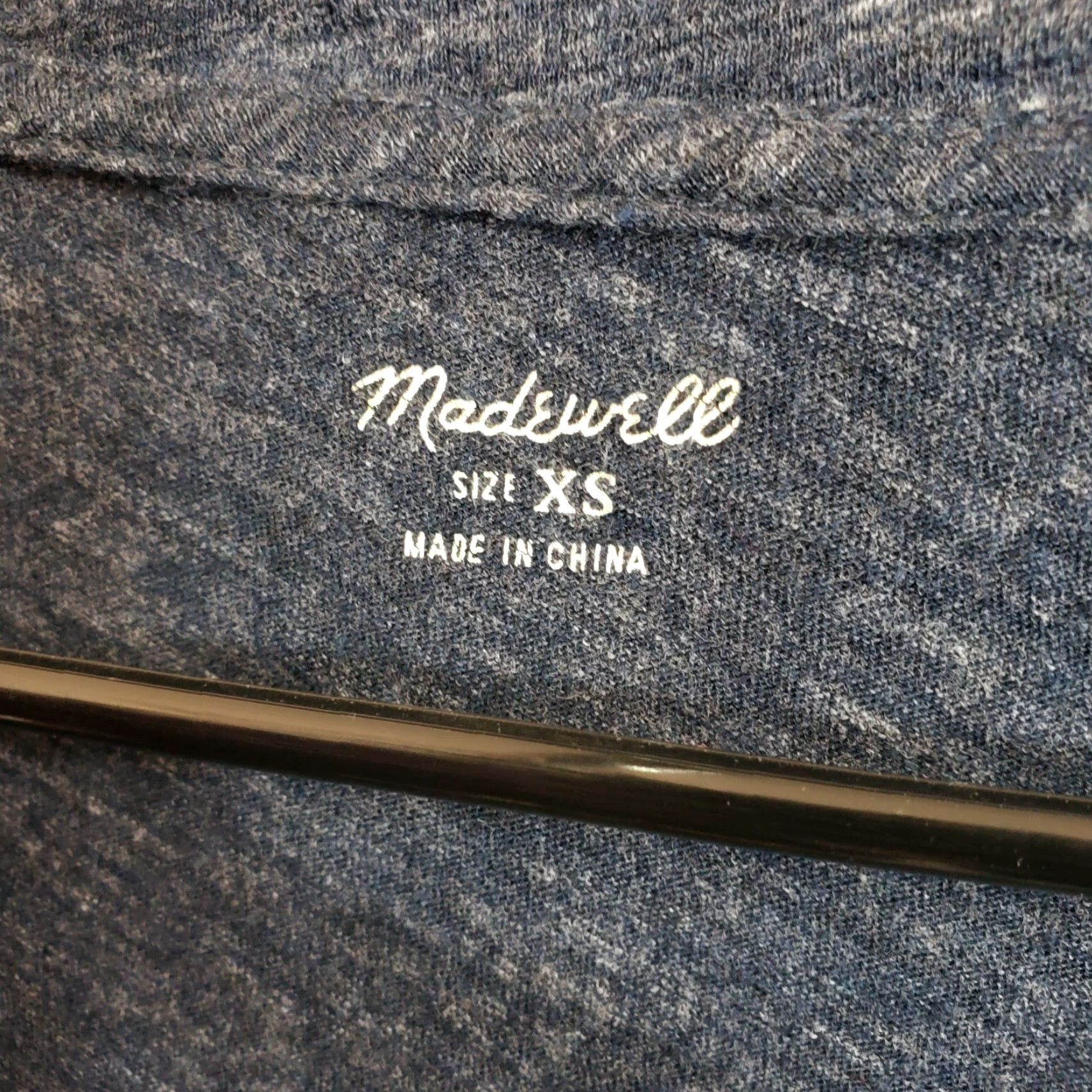 Madewell Madewell Womens Whisper V-Neck Tee XS Blue Short Sleeve Cotton Shirt Womens Size 26" / US 2 / IT 38 - 5 Thumbnail