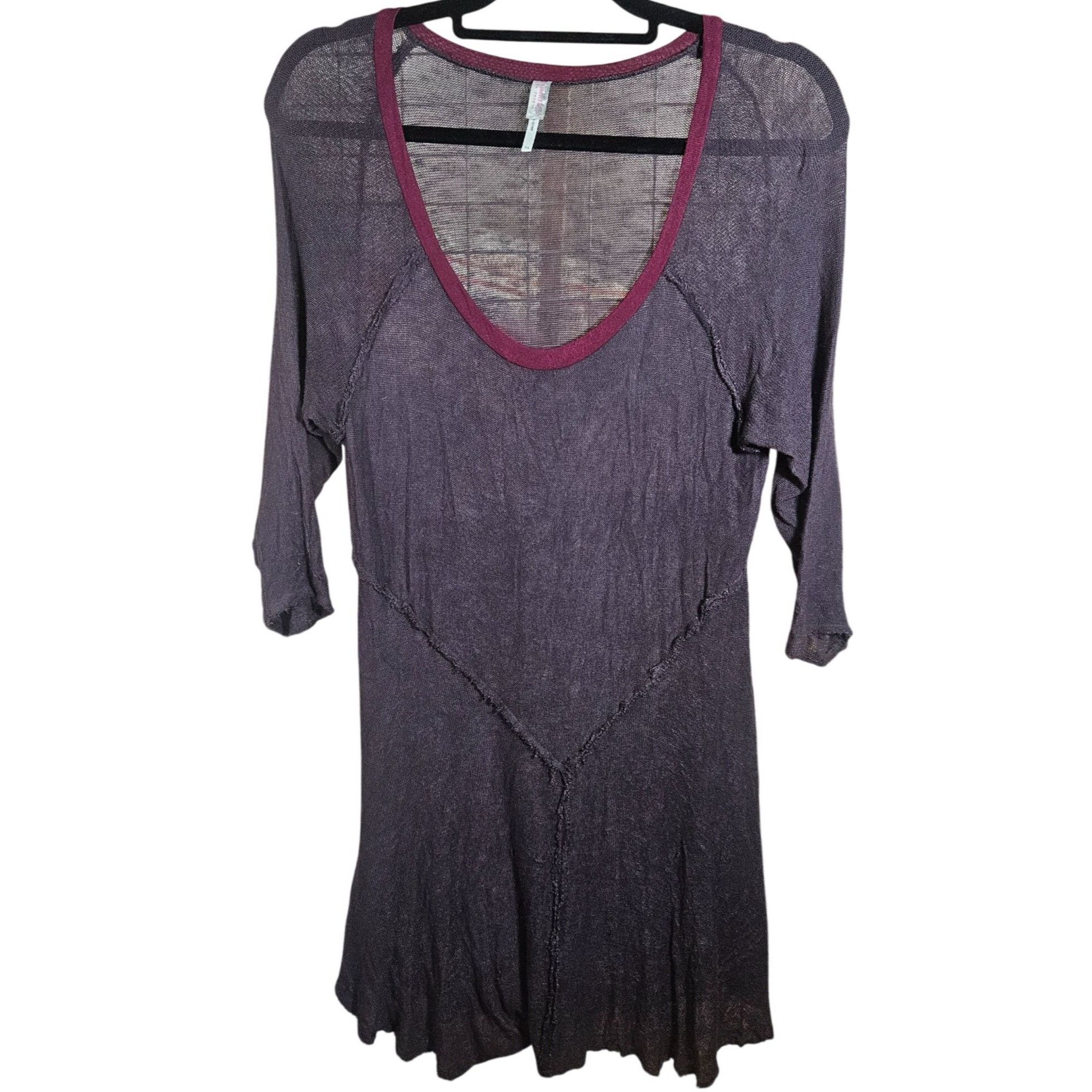 Free People Free People Wn Layering Tunic Top Purple L Whimsygoth Fairy Size L / US 10 / IT 46 - 2 Thumbnail