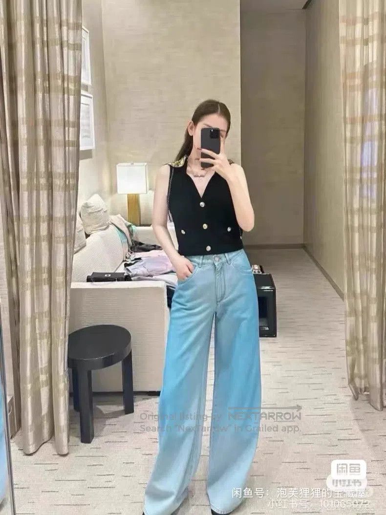 Chanel Chanel 24C early spring show blue gradient dyed jeans wide Size 26" / US 2 / IT 38 - 8 Thumbnail
