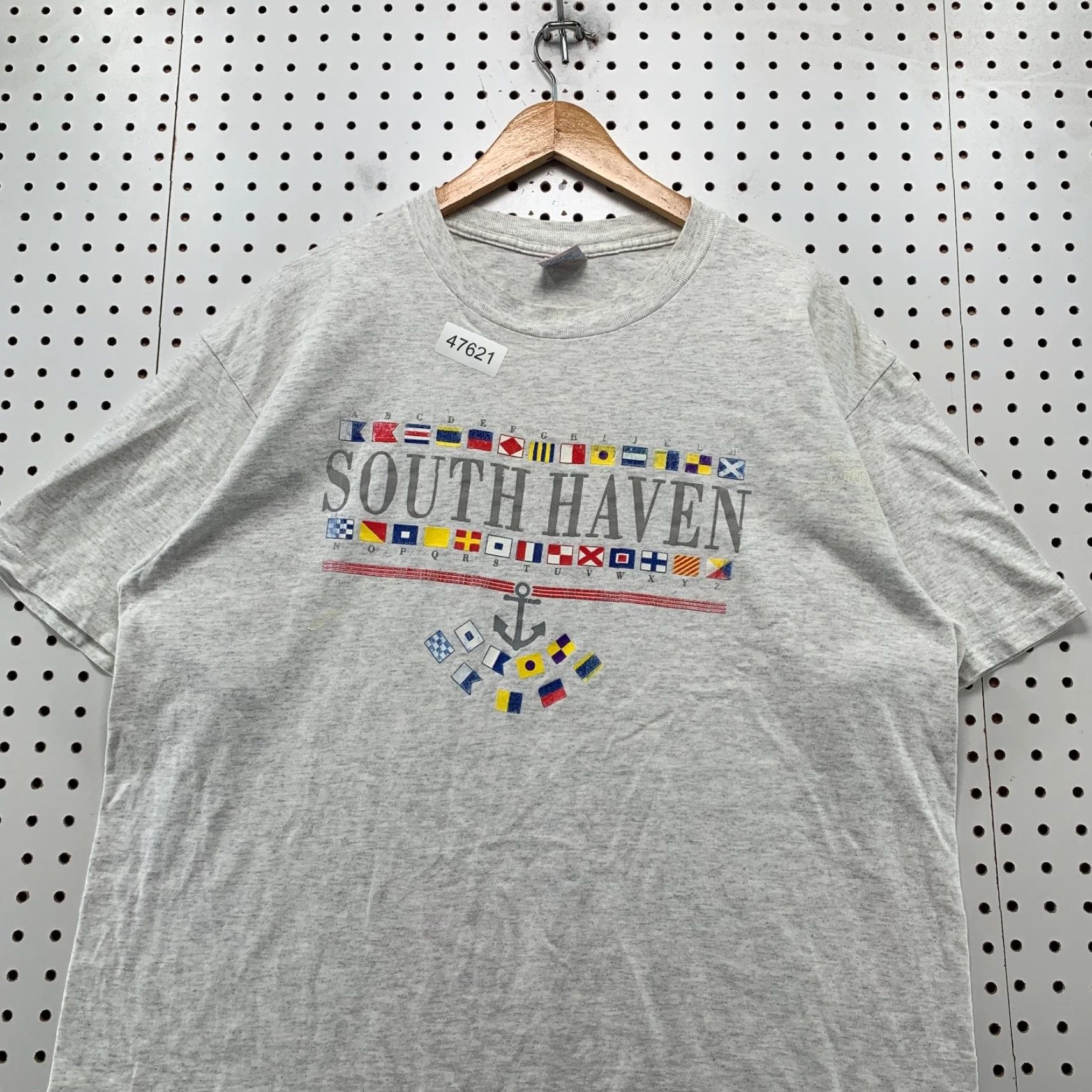 Vintage VINTAGE Islander Sportswear T-Shirt Mens XL Gray 90s USA Sailing Flags Single Stitch Shirt Size US XL / EU 56 / 4 - 4 Thumbnail
