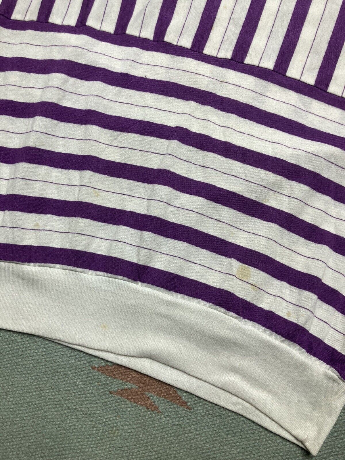Vintage 70s t shirt Ms tops california striped ringer purple boxy Lg Size S / US 4 / IT 40 - 8 Thumbnail