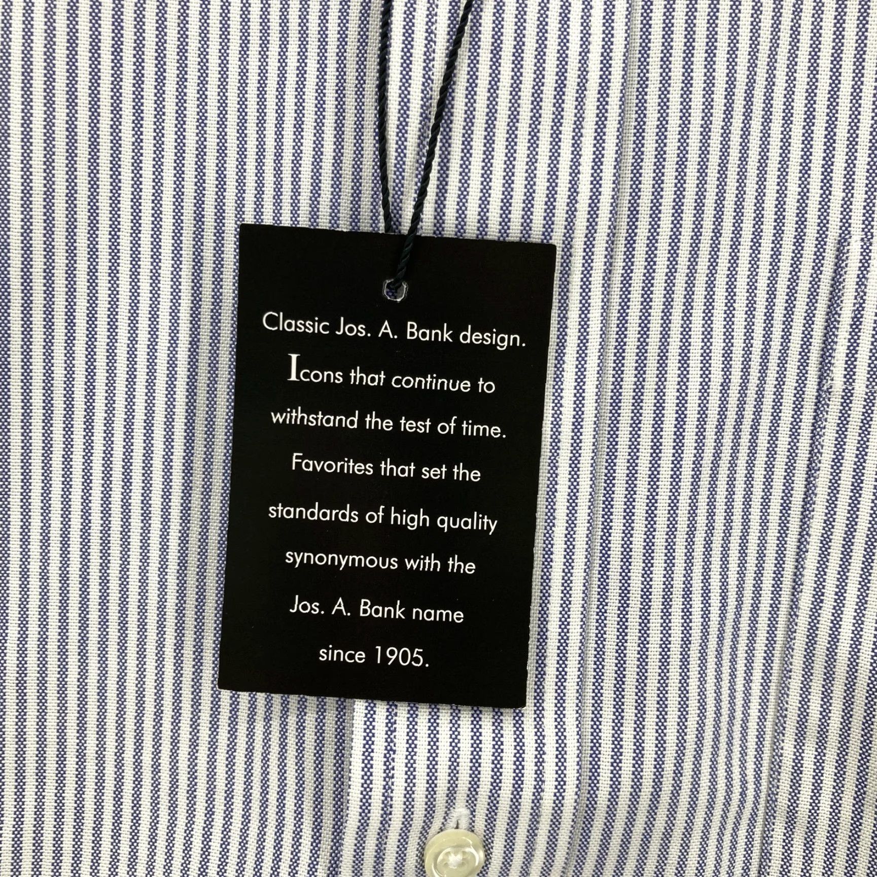 Jos. A. Bank Jos A Bank Shirt Mens Blue White Striped Button Down 16-34 Classic Business Work Dress Shirt Mens 16 Size US L / EU 52-54 / 3 - 6 Thumbnail