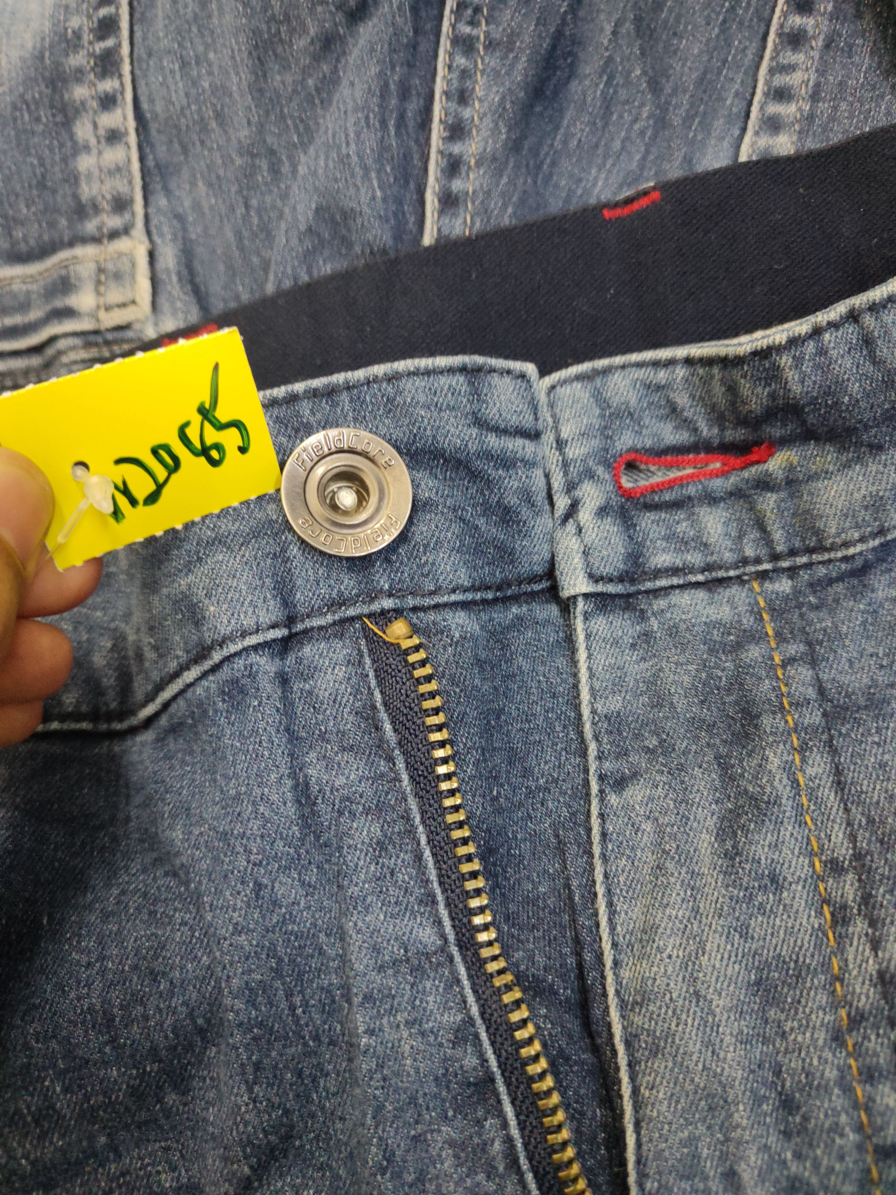 Japanese Brand FieldCore Dark Blue Distressed Ripped denim Jeans #W2085 Size US 36 / EU 52 - 15 Thumbnail