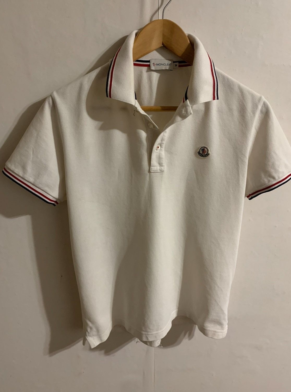 Moncler polo size M white