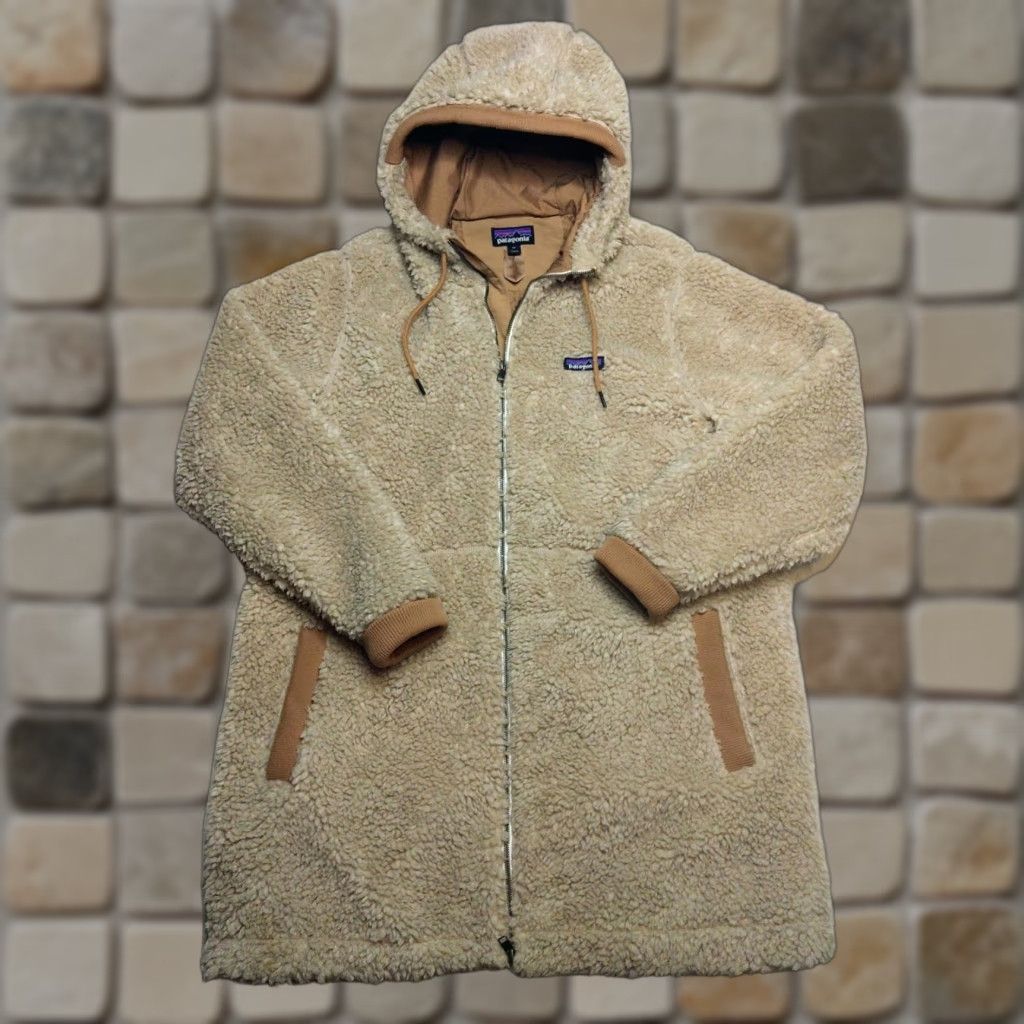 Patagonia Patagonia Women's Dusty Mesa Parka Mid Coat Jacket XL Beige - Fleece, Full Zip, Hooded, Insulated, Lined, Relaxed Fit, Jacket Size XL / US 12-14 / IT 48-50 - 1 Thumbnail