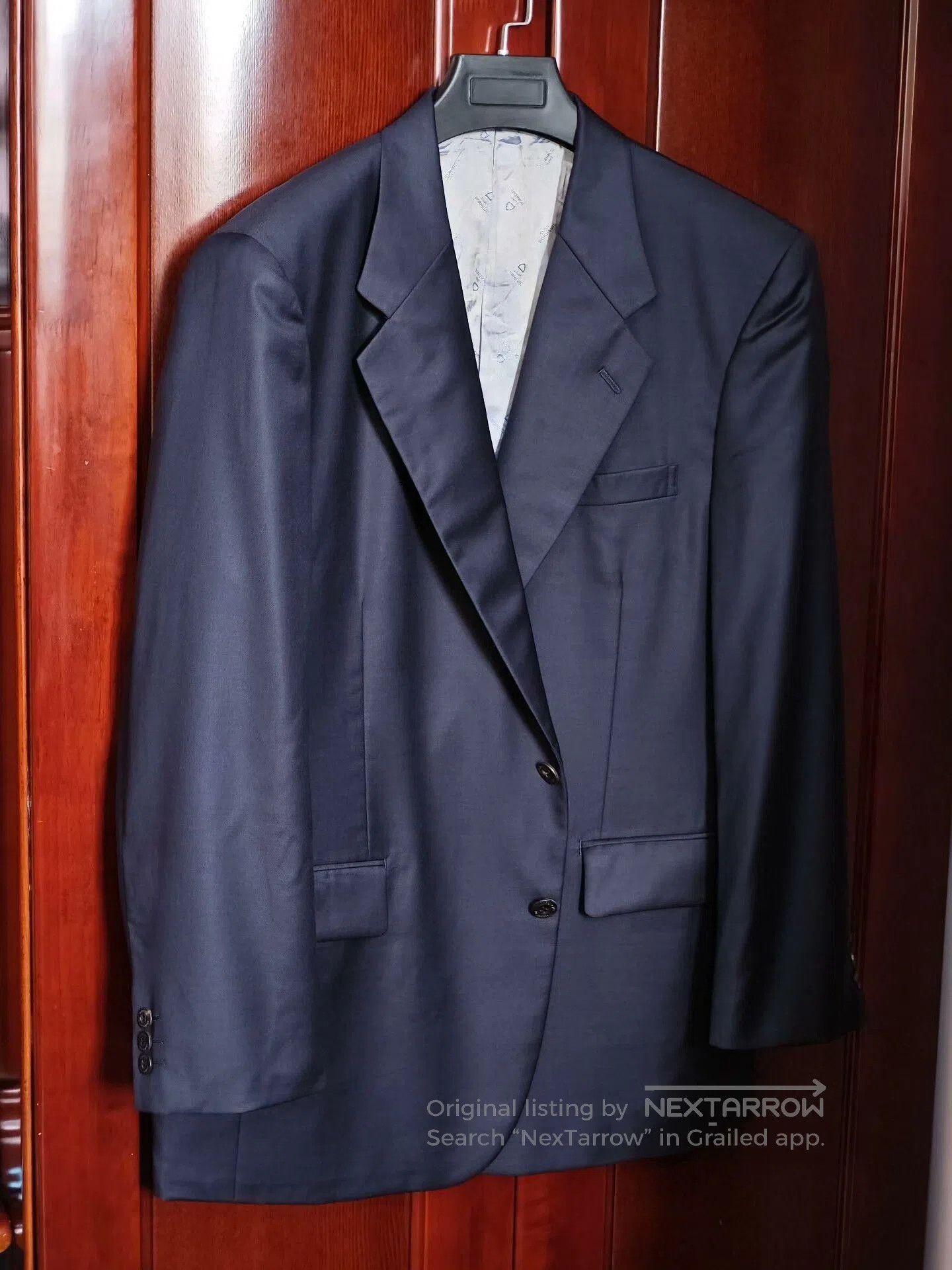 Japanese Brand Dormeuil Wool Custom Tailored Suit. Size US XL / EU 56 / 4 - 1 Thumbnail