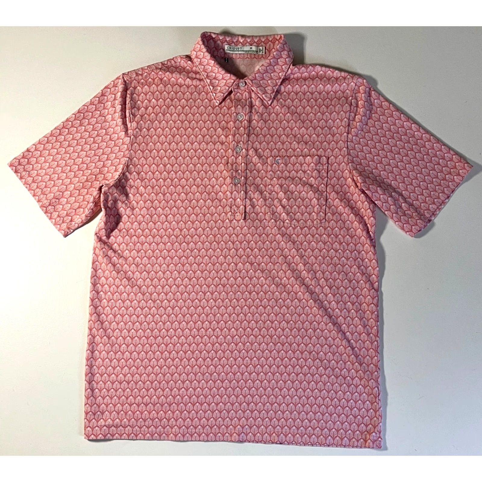 Vintage Criquet Polo Shirt Men's Foulard Pink Sz M Shirt Polo Mens Pink Size US M / EU 48-50 / 2 - 4 Thumbnail