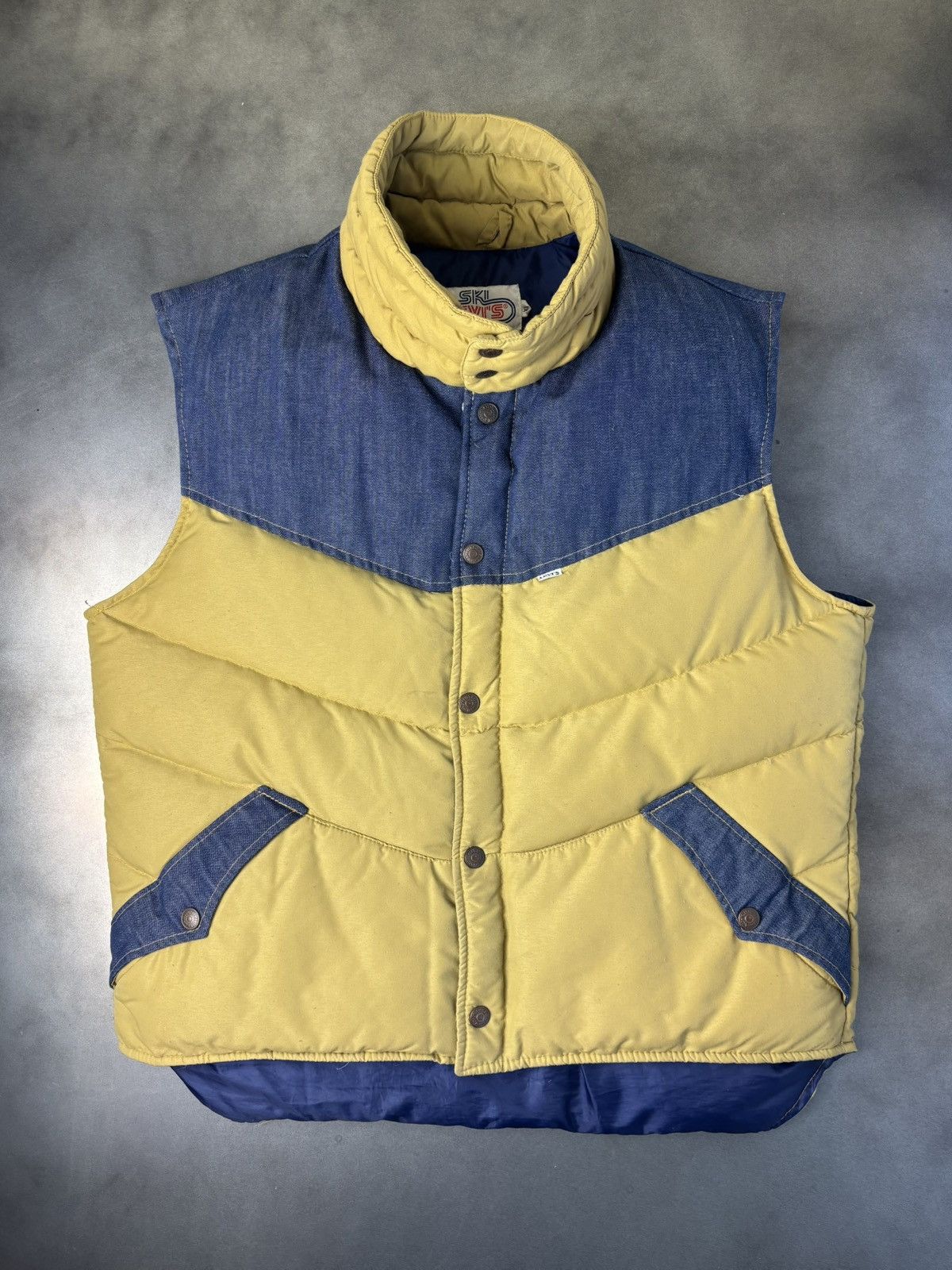 Levi's 1970s Levis Ski Vest 70s Vintage Levi's Denim Down Jacket Size US M / EU 48-50 / 2 - 2 Thumbnail