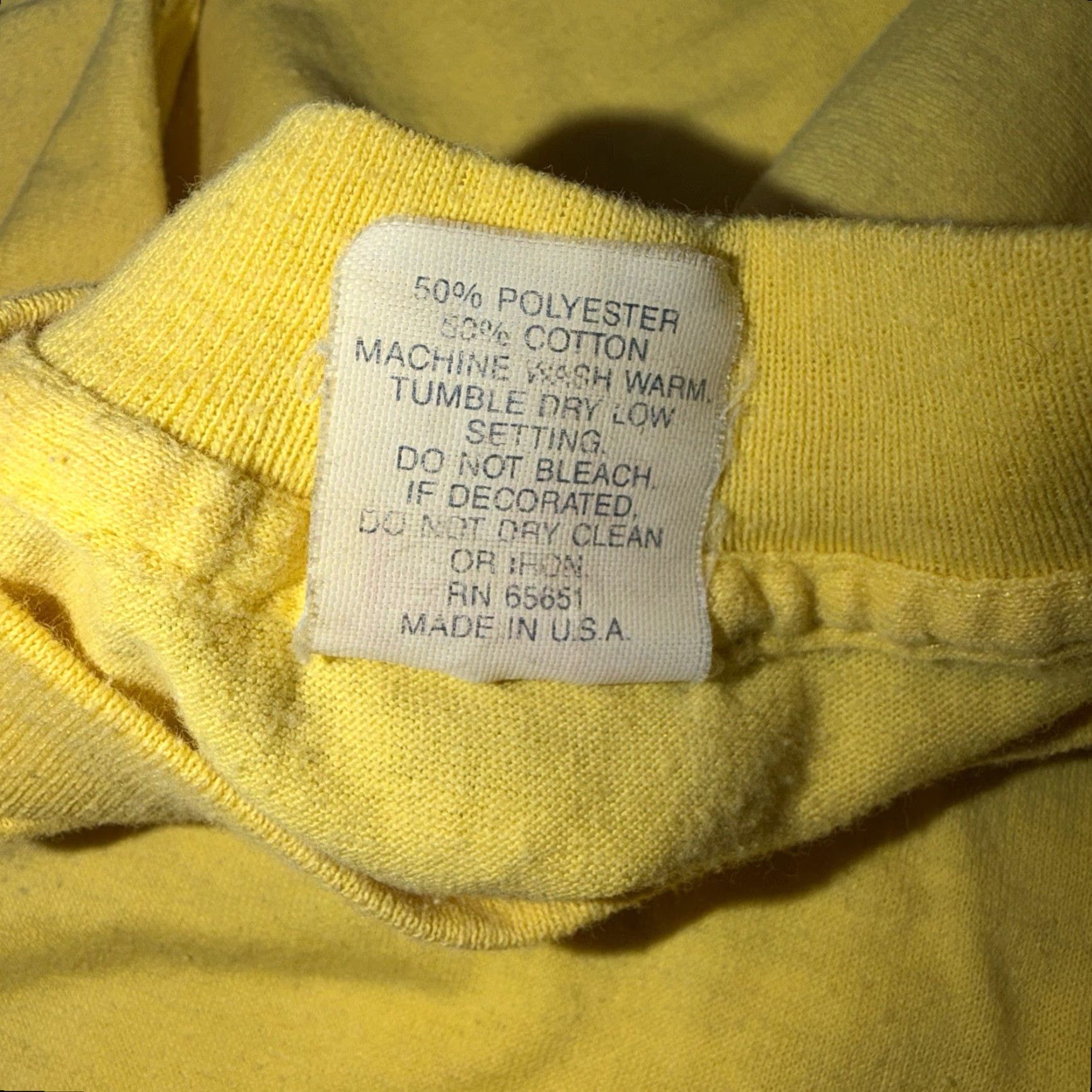 Vintage VINTAGE Royal Caribbean Im Shipshape Single Stitch T Shirt Large USA Made Unisex Adults 80s 90s Cruise Logo Yellow Cotton Polyester Shirt Size US L / EU 52-54 / 3 - 7 Thumbnail