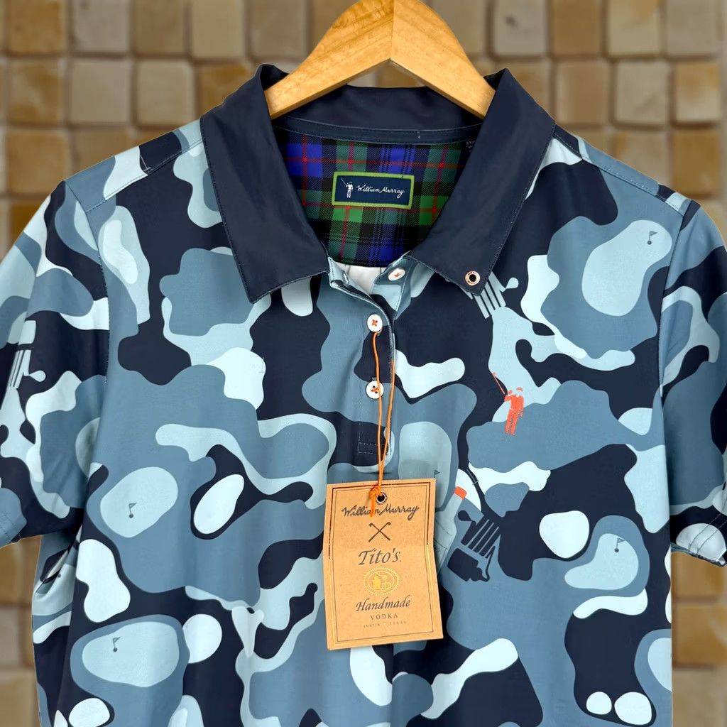 Gloverall William Murray Titos Vodka Shirt Womens XL Camo All Over Print Performance NWT Size XL / US 12-14 / IT 48-50 - 1 Thumbnail