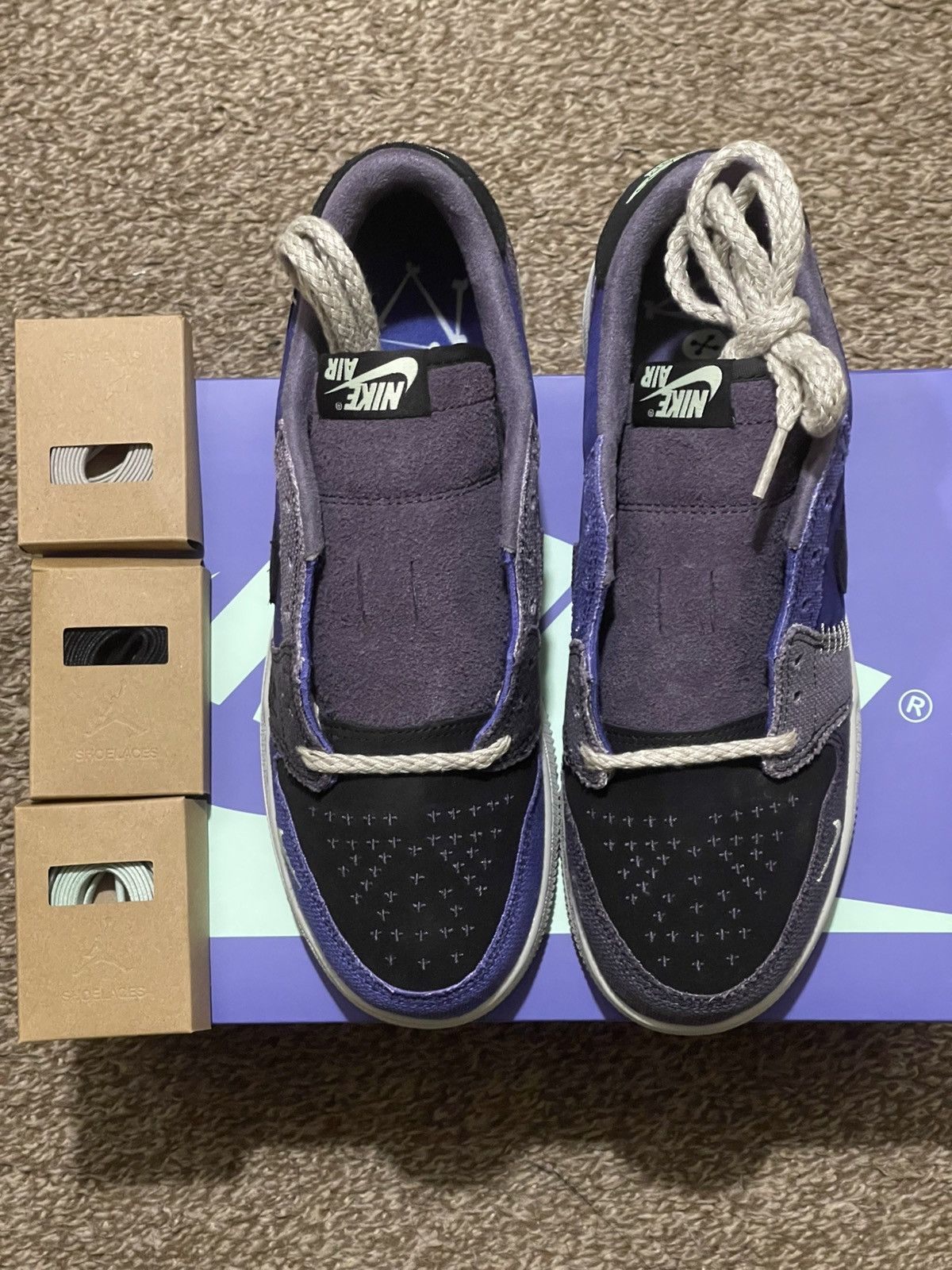 Nike *New* ZW x Nike Air Jordan 1 Low Retro OG Voodoo Alternate Size US 7 / EU 40 - 2 Thumbnail