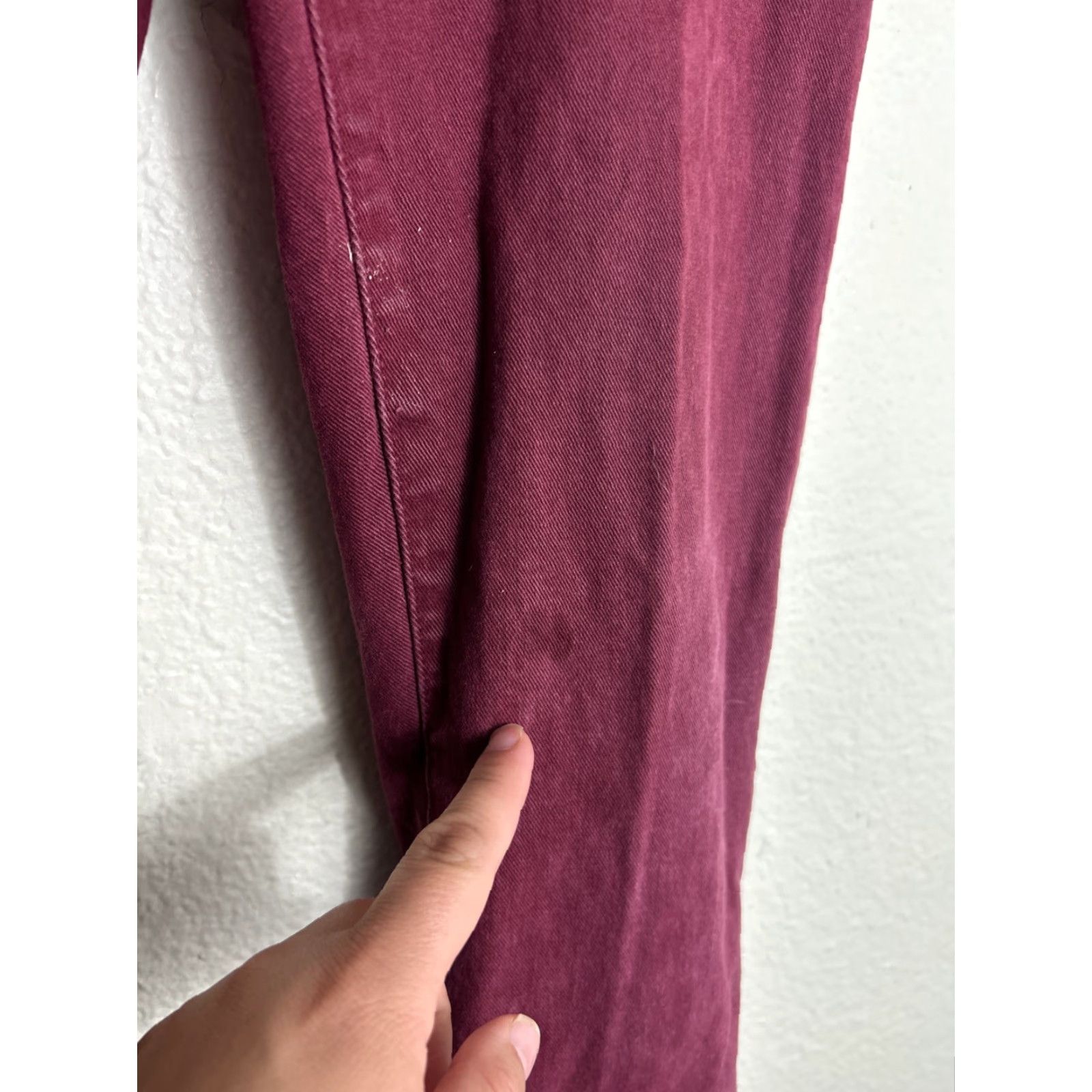 Paige VINTAGE Paige Womens Jeans Straight Red 30x30 Stained Size 30" / US 8 / IT 44 - 3 Thumbnail