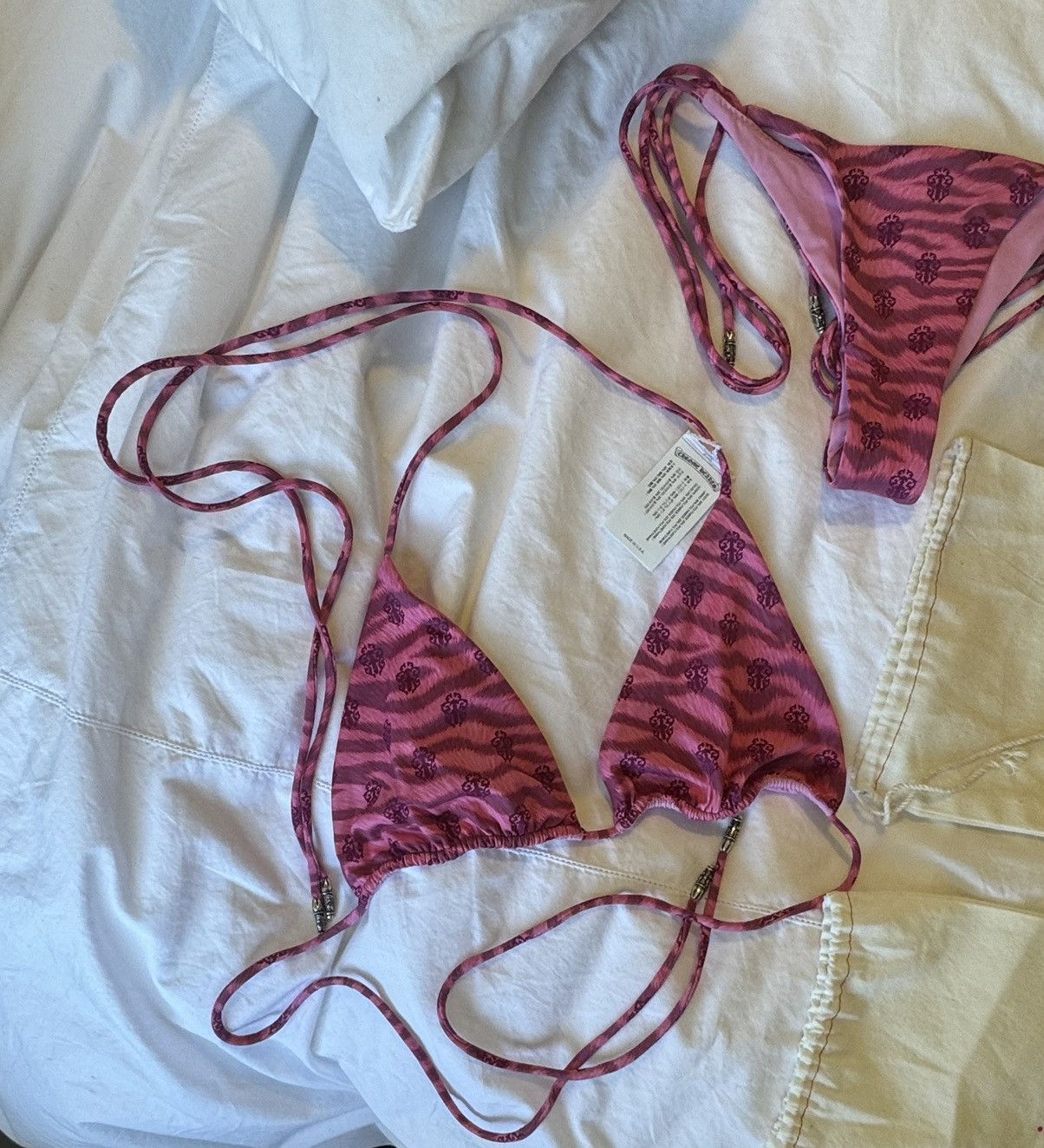 Chrome Hearts Chrome Hearts Dipped in Blue Tiger Print Dagger Bikini Set Size ONE SIZE - 4 Thumbnail