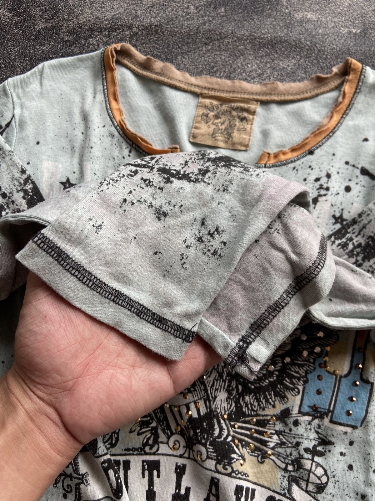 If Six Was Nine Vintage Cold Rush Outlaws Skinny Minnie Longsleeve Size M / US 6-8 / IT 42-44 - 7 Thumbnail