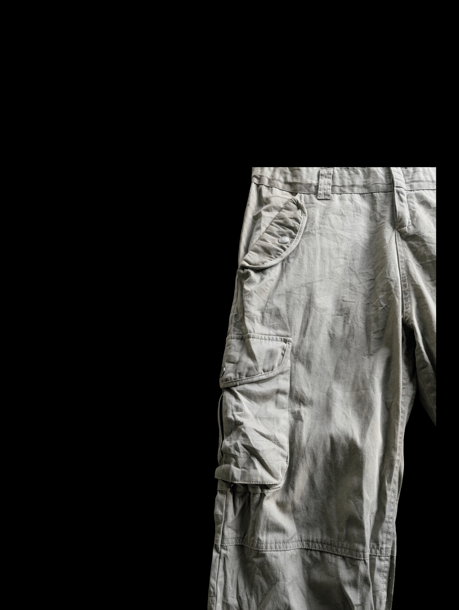 Japanese Brand Bernings Sho Black Label Skull Baggy Cargo Overall Size US 35 - 4 Thumbnail
