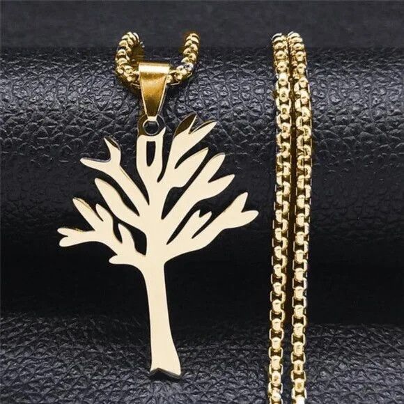 Other Gold Tree of Life Necklace Stainless Steel Pendant Size ONE SIZE - 2 Thumbnail