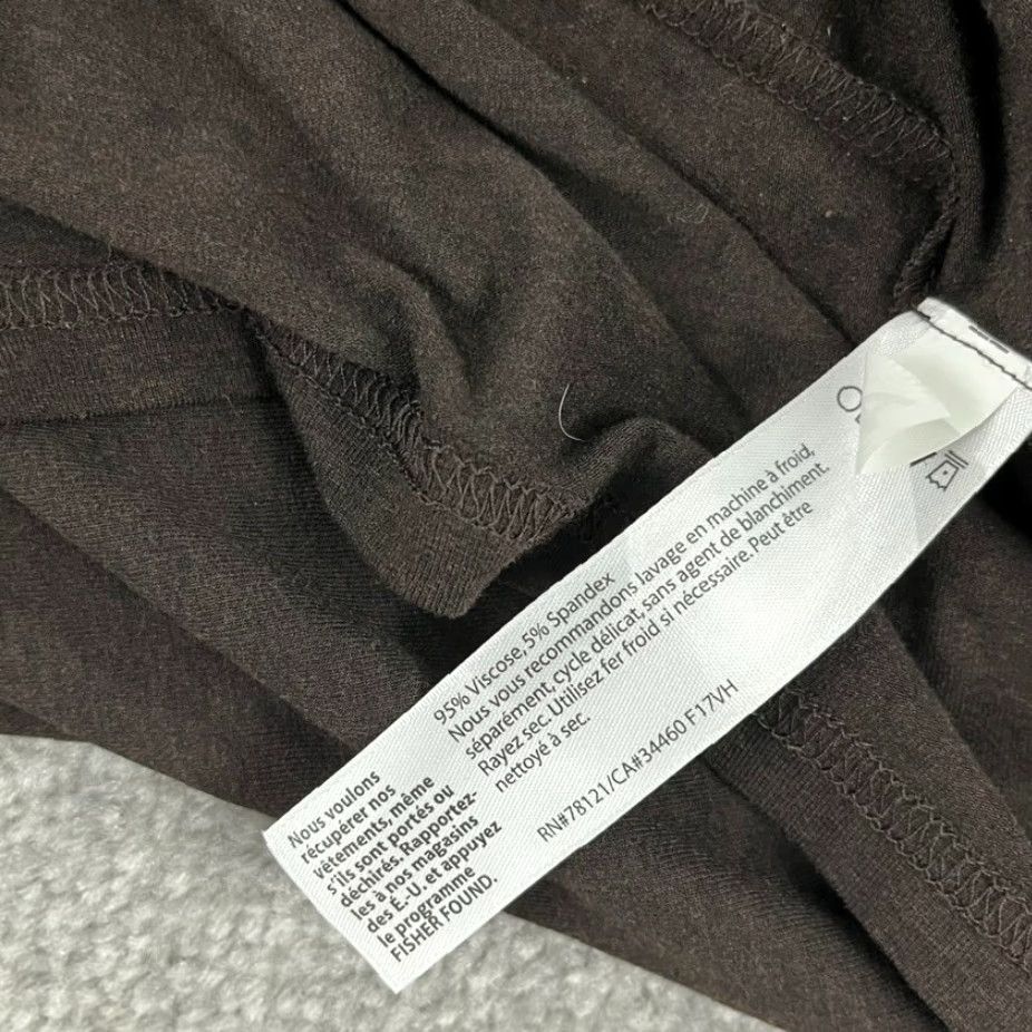 Eileen Fisher VINTAGE EILEEN FISHER Shirt Womens Medium Brown Viscose Spandex Stretch Long Sleeve Adult M Brown Solid 90s Designer Womens Size M / US 6-8 / IT 42-44 - 3 Thumbnail
