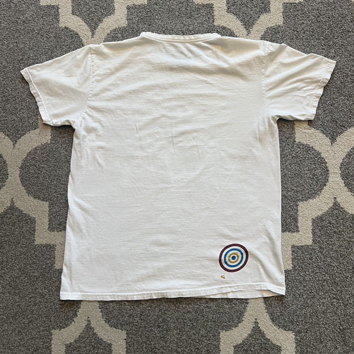 Quiksilver × Vintage quiksilver white slim fit graphic tee Size US L / EU 52-54 / 3 - 4 Thumbnail