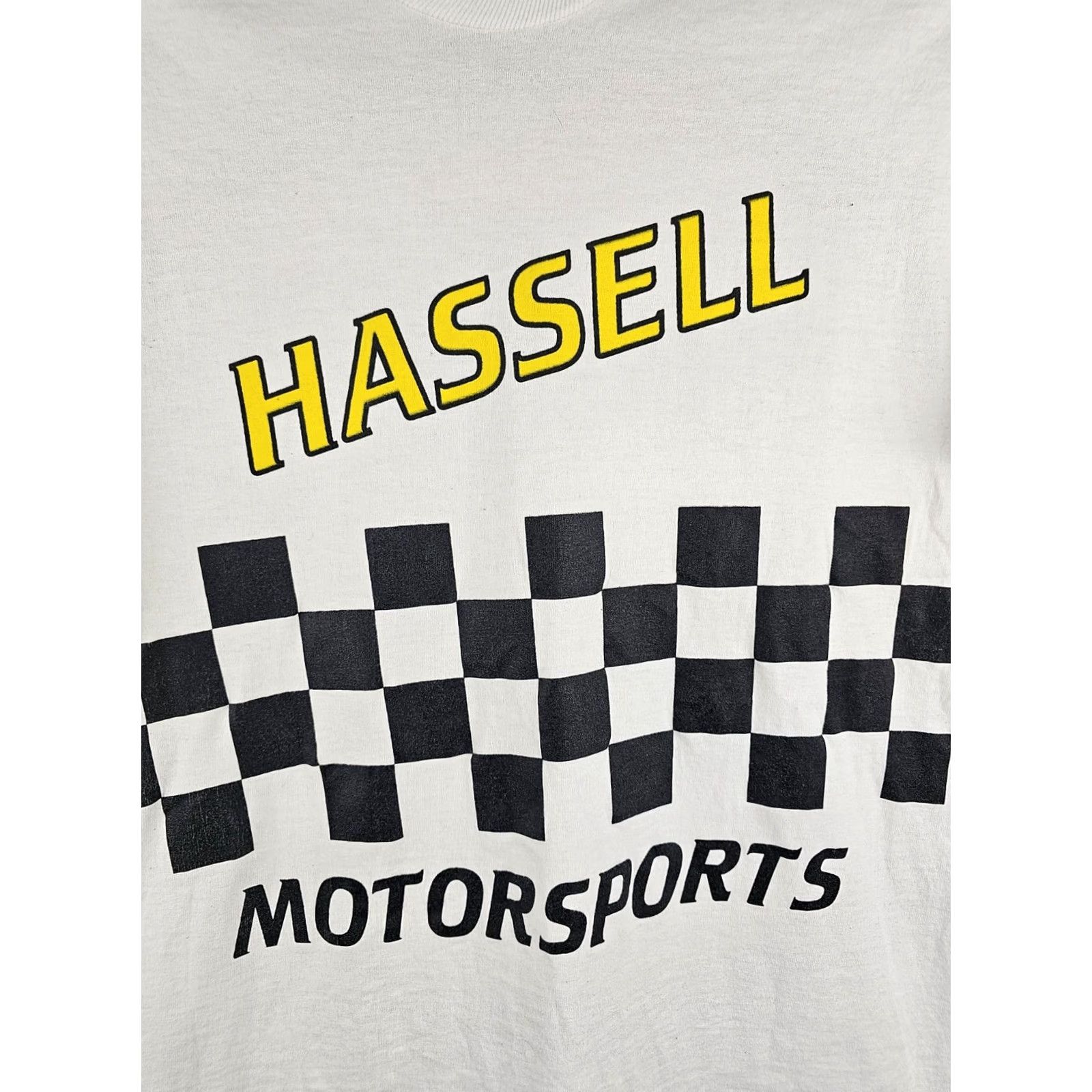 Vintage VINTAGE 90' HASSELL MOTORSPORTS SINGLE STITCH WHITE COTTON T-SHIRT SZ LARGE Size US L / EU 52-54 / 3 - 2 Thumbnail
