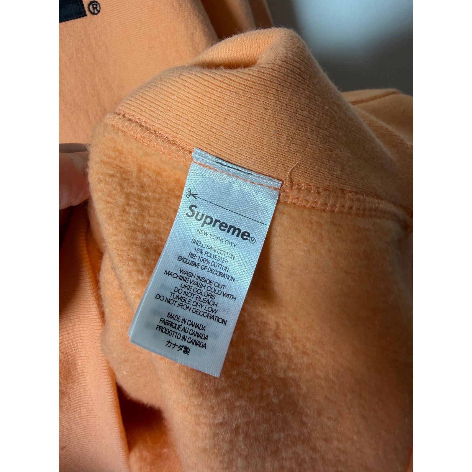 Supreme Supreme Collegiate Hooded Sweatshirt 'Peach' Size US XL / EU 56 / 4 - 4 Thumbnail